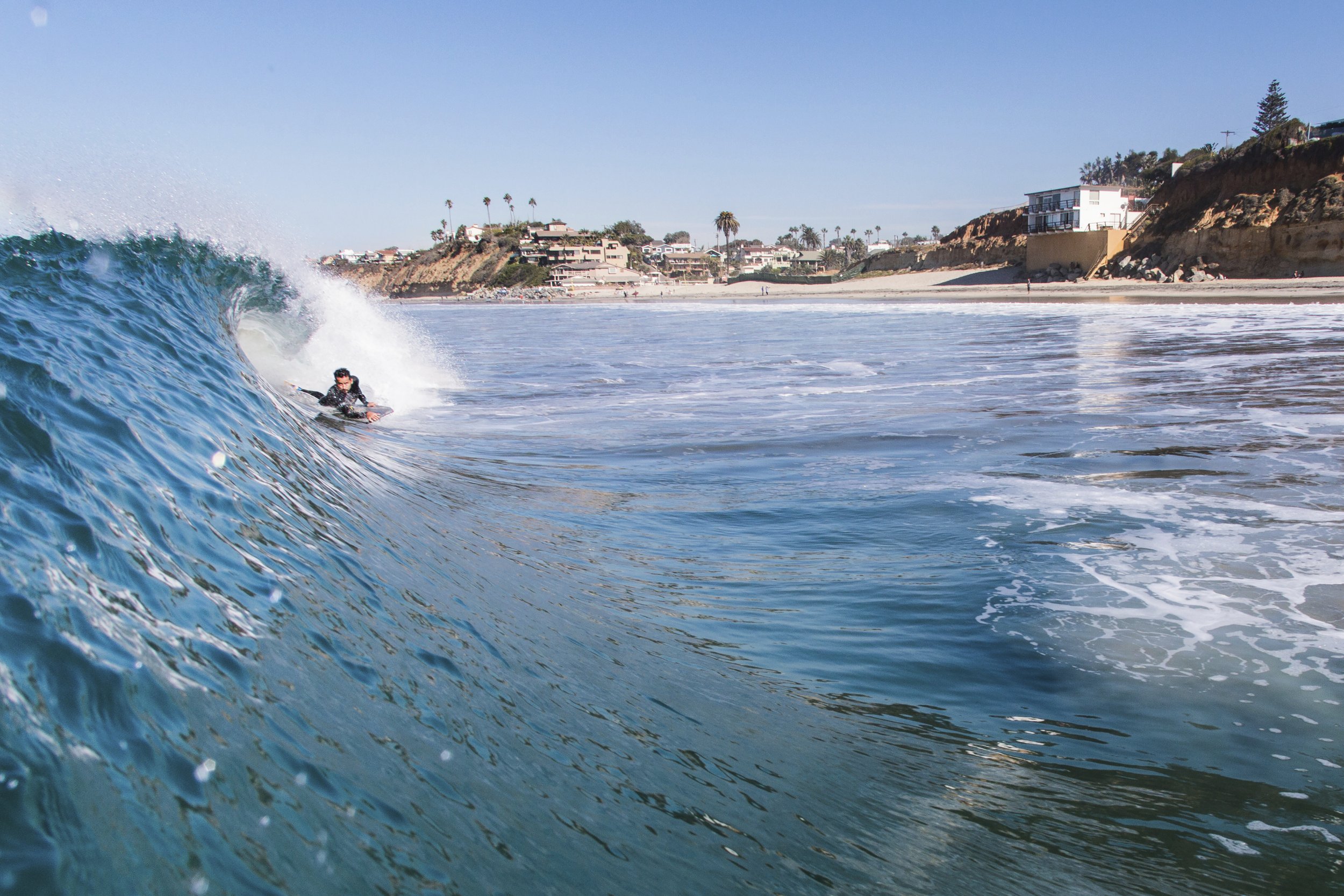 Man Surfing in Sea, Encinitas, California, USA.jpg