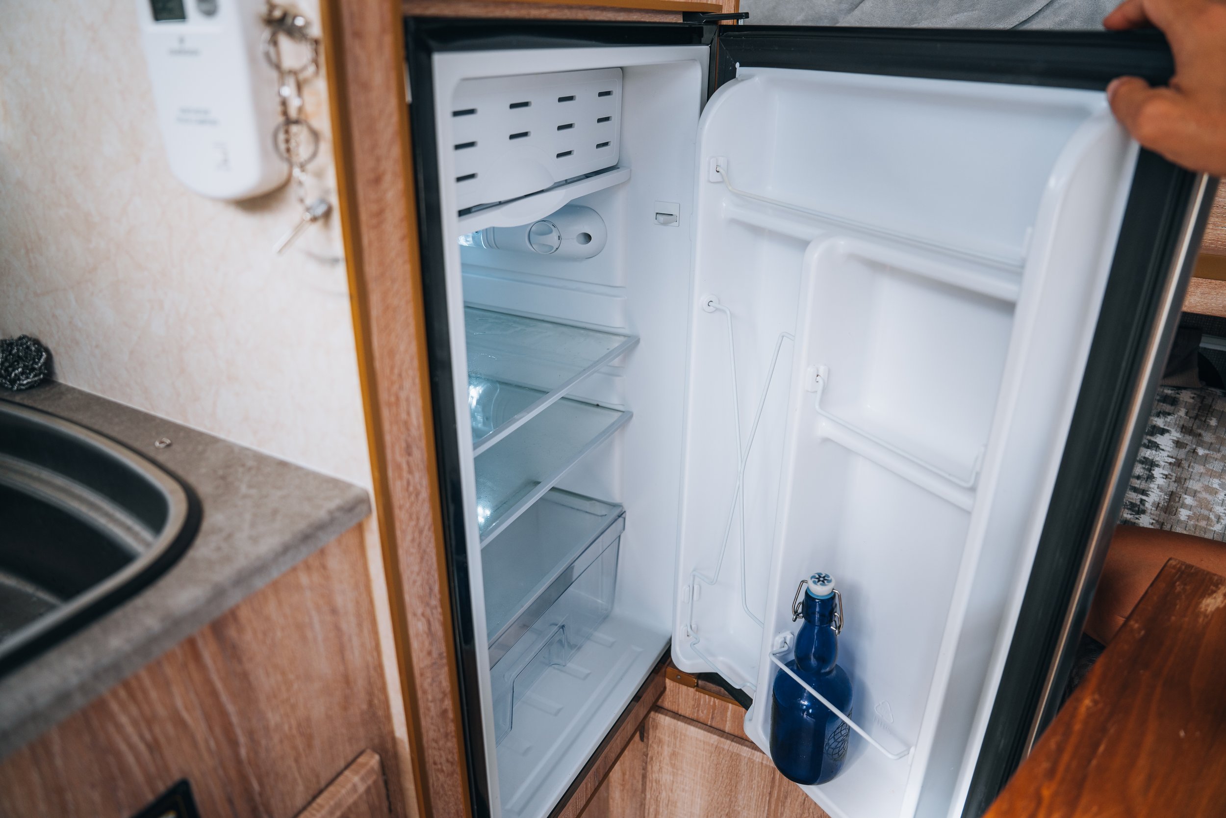 Refrigerated ice chest with Dometic logo and CFX label.