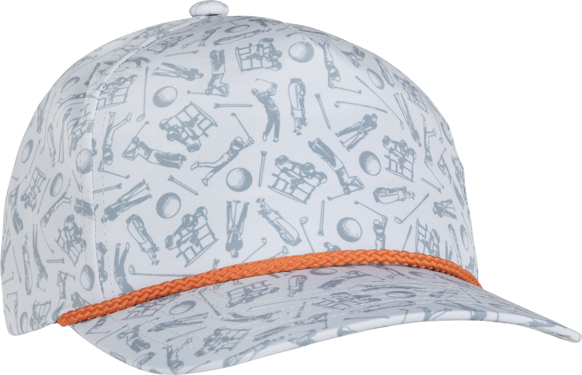 052P Light Grey Print/Orange