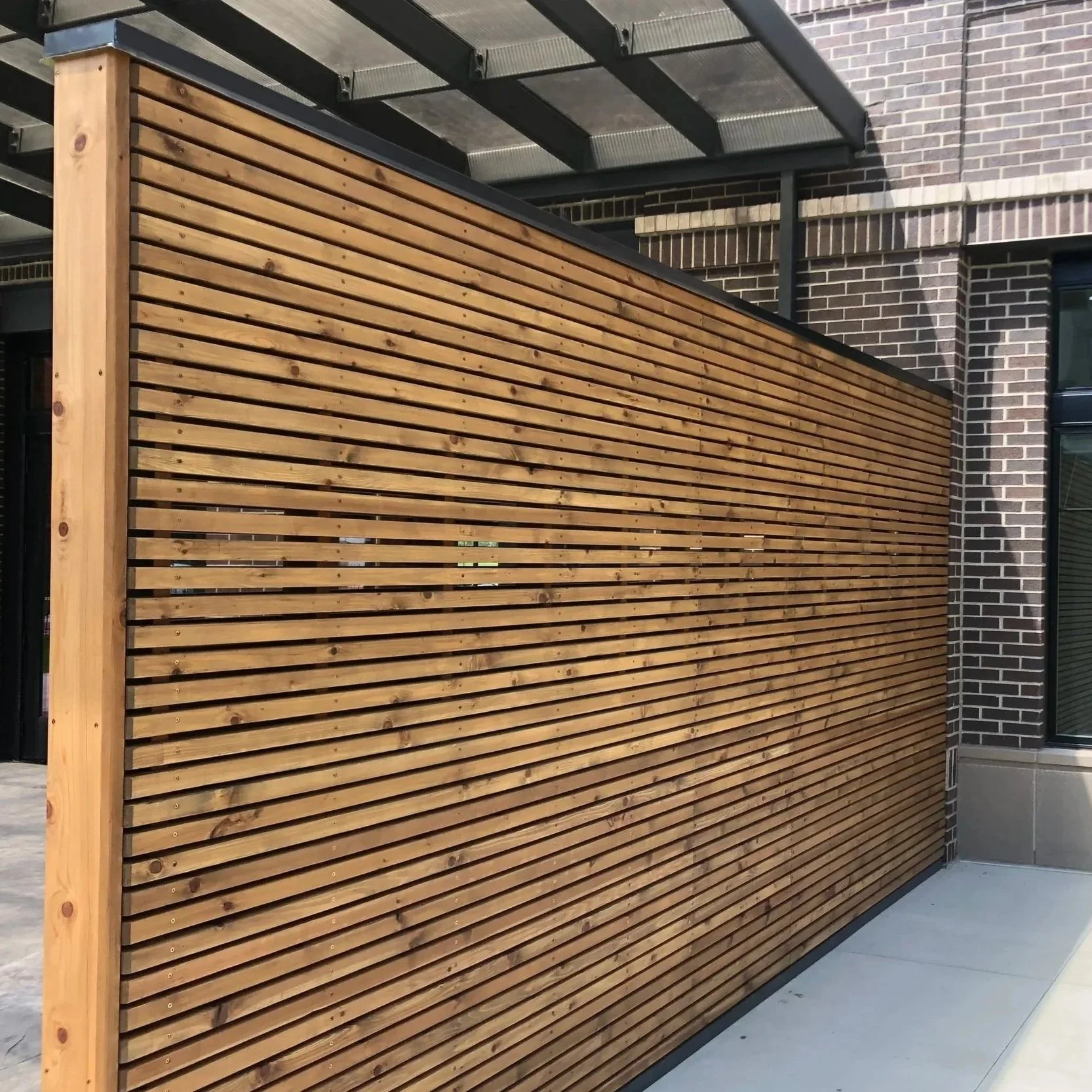 A custom privacy fence in the Sawmill District