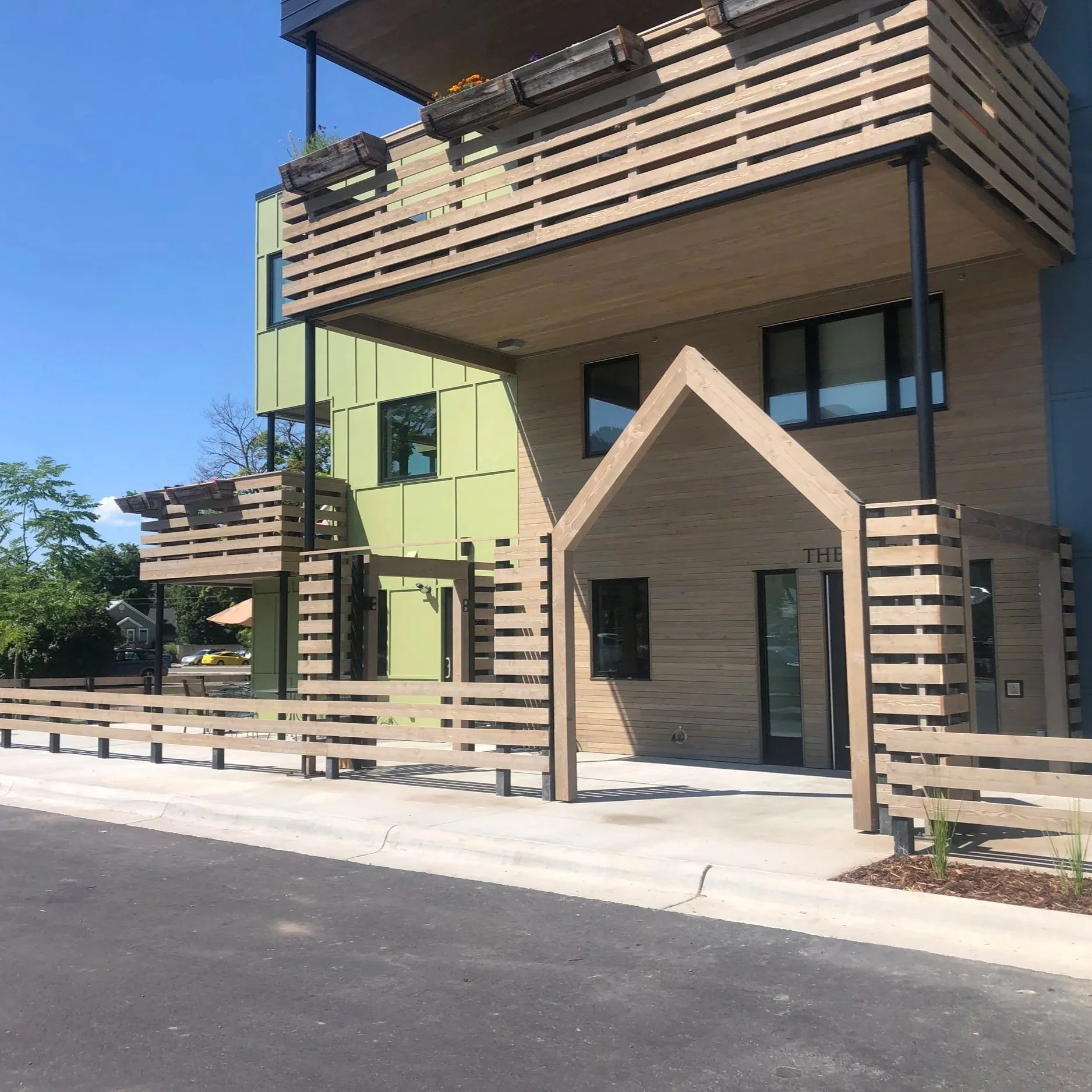 A custom wood fence at a Senior Living Center in Missoula