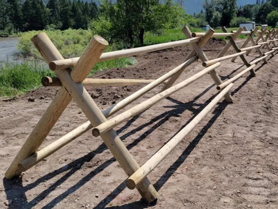A wooden ranching fence in Bitterroot