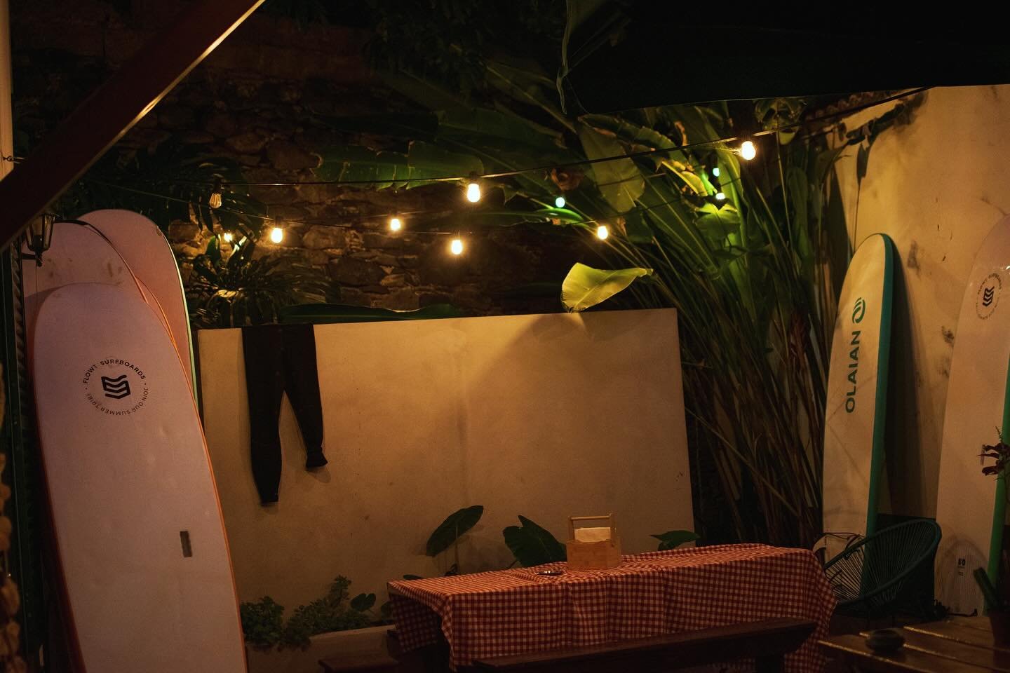 Moon climbed up the hill, even though it is not dark yet. You can feel ocean breeze drying your still a bit wet hair after surf session. Everything is calm. You take last short evening walk along the beach before you come back on the hostel terrace. 