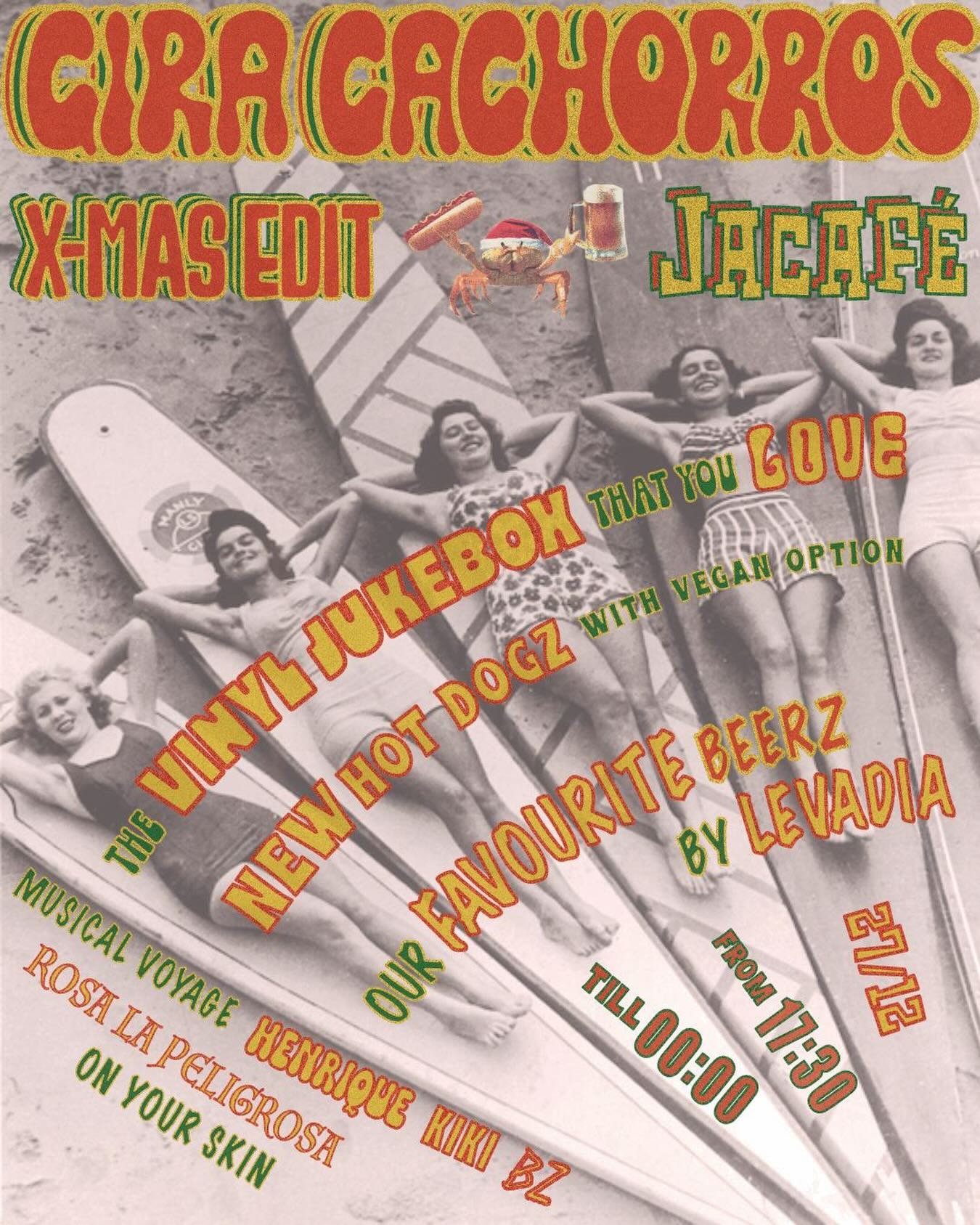 🎅
𝐂𝐨𝐧𝐯𝐢́𝐯𝐢𝐨 𝐝𝐞 𝐍𝐚𝐭𝐚𝐥 | 𝟐𝟕 𝐃𝐞𝐳𝐞𝐦𝐛𝐫𝐨 | 𝐉𝐚𝐜𝐚𝐟𝐞́
O Natal🎄chama amigos, amor❤️&zwj;🔥, boa m&uacute;sica, comida reconfortante e calor humano, e n&oacute;s precisamos do vosso. 

No dia 27 de dezembro regressamos com a mes