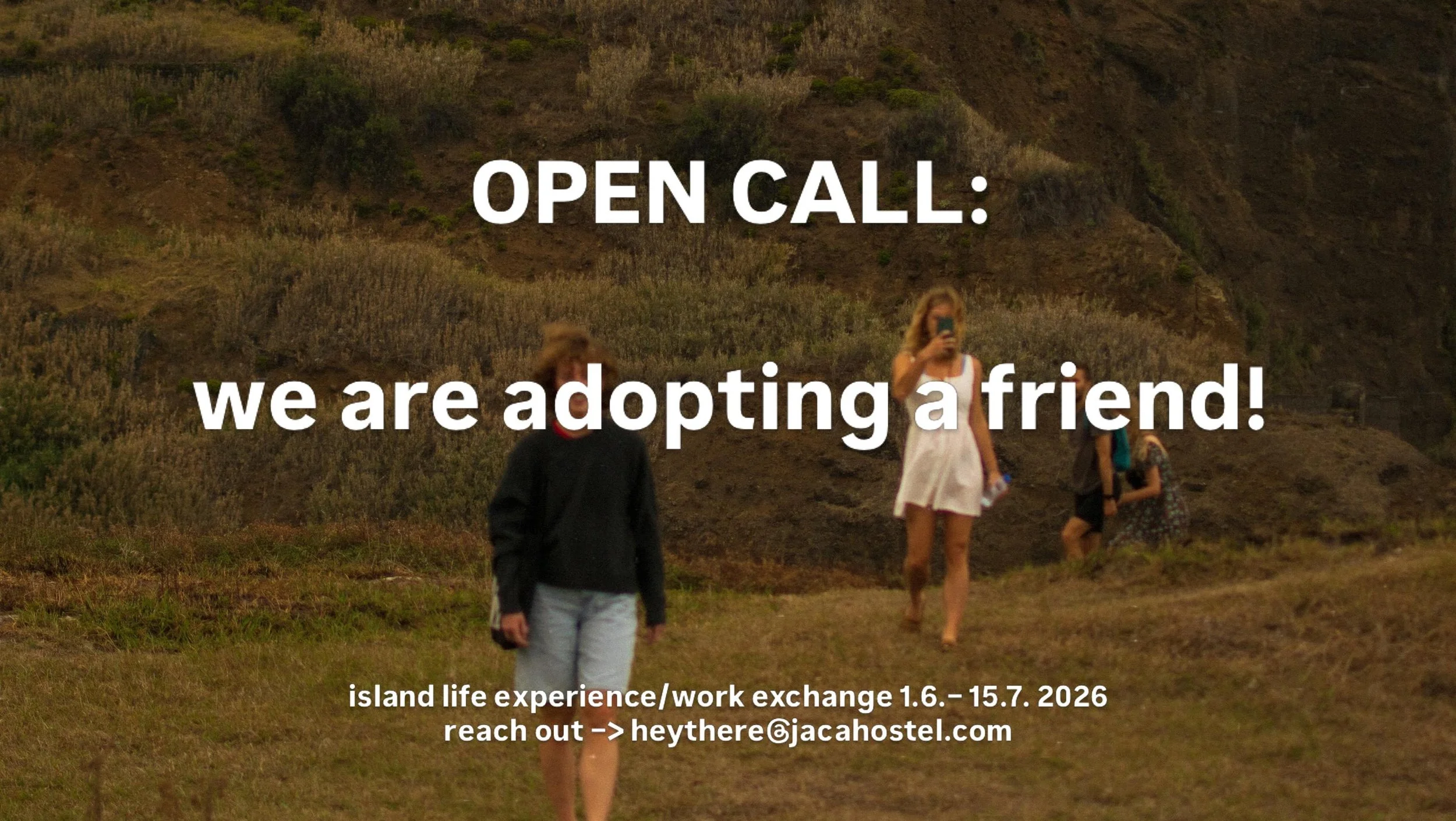 Friends' house wants you! 
Do you want to join our team for a summer in Porto da Cruz? Lucky you! What a coincidence that we have a free spot from 1st June to 15th July! 👁️🦀😏

Let&rsquo;s talk! heythere@jacahostel.com