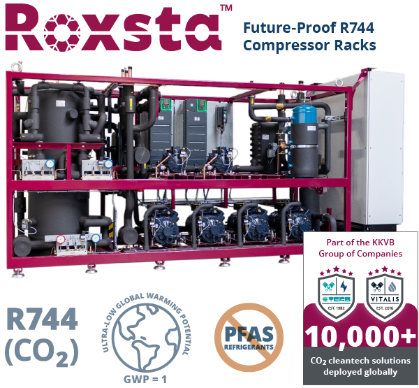 Roxsta™ R744 (CO2) Compressor Racks for Commercial & Industrial