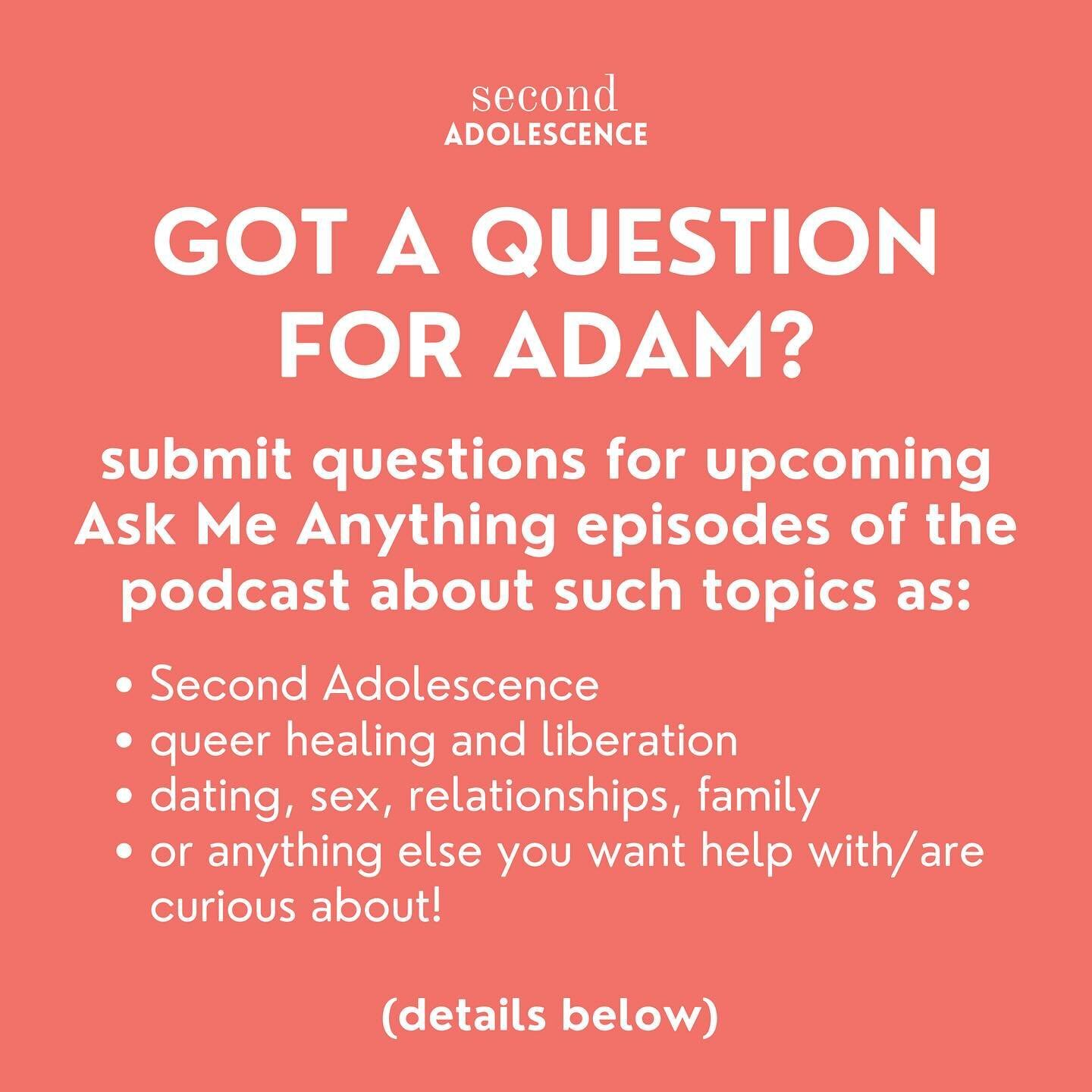 ✨EXCITING ANNOUNCEMENT✨about a new thing we&rsquo;re going to be doing here on Second Adolescence!

Since launching this podcast and Instagram community a couple years ago, I&rsquo;ve received SO many DMs and emails from listeners sharing about their