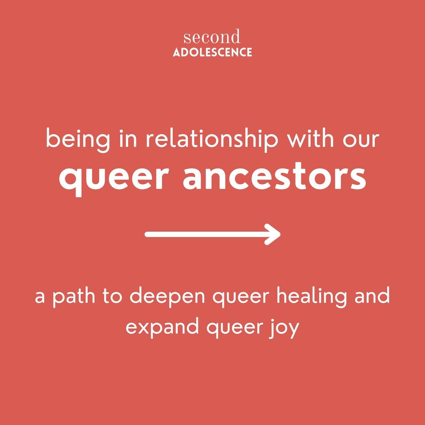There is such profound power in finding ways to intentionally think about, feel for, and commune with our queer ancestors - all those who came before. 

In thought. In ritual. In reading their stories. In learning about their lives. In wondering abou