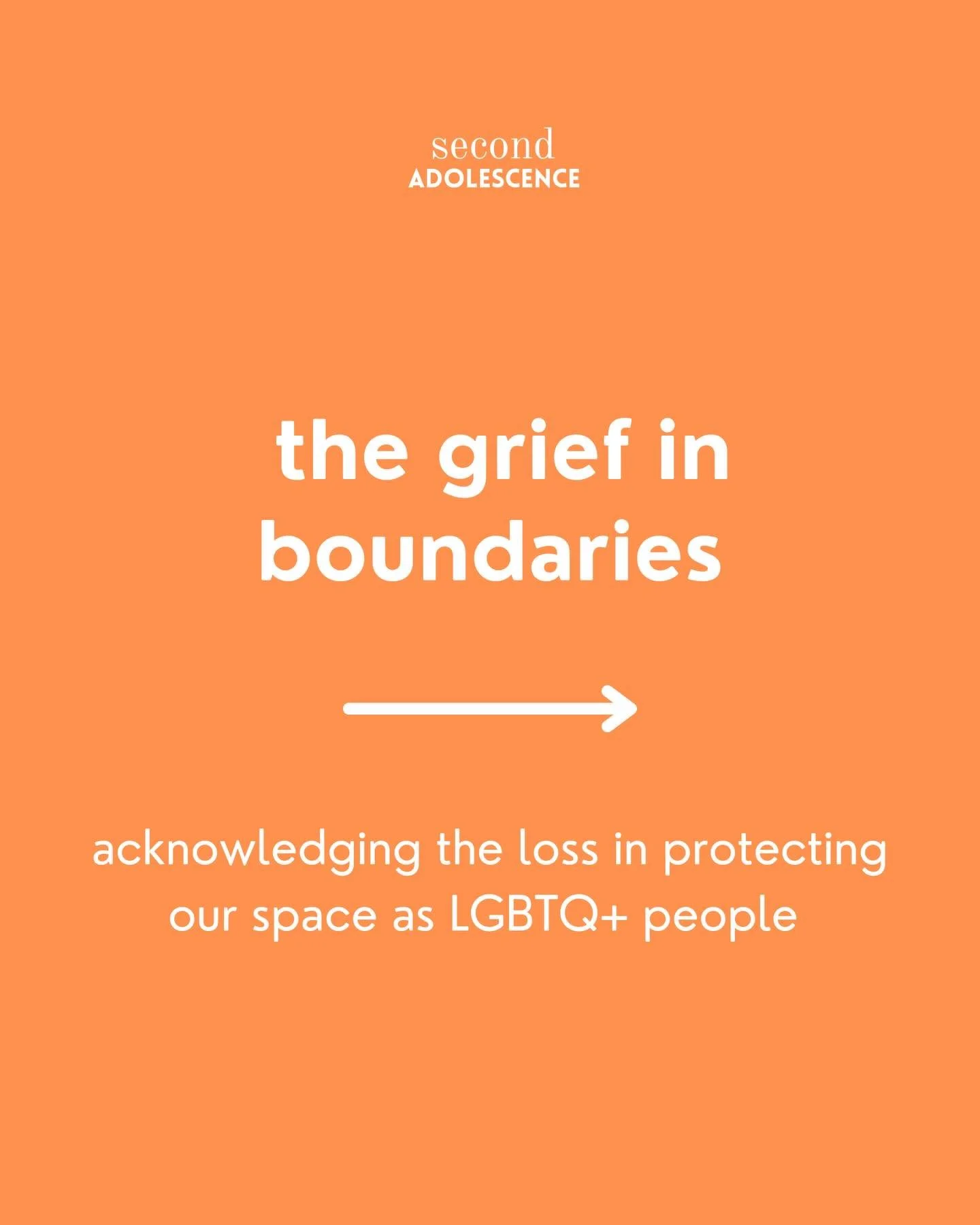 Many of us LGBTQ+ people have had to set boundaries to create space between us and people, places, or situations that cause us harm. 

Though there is power in honoring ourselves and our needs in this way, it also can be painful. 

There is a real gr