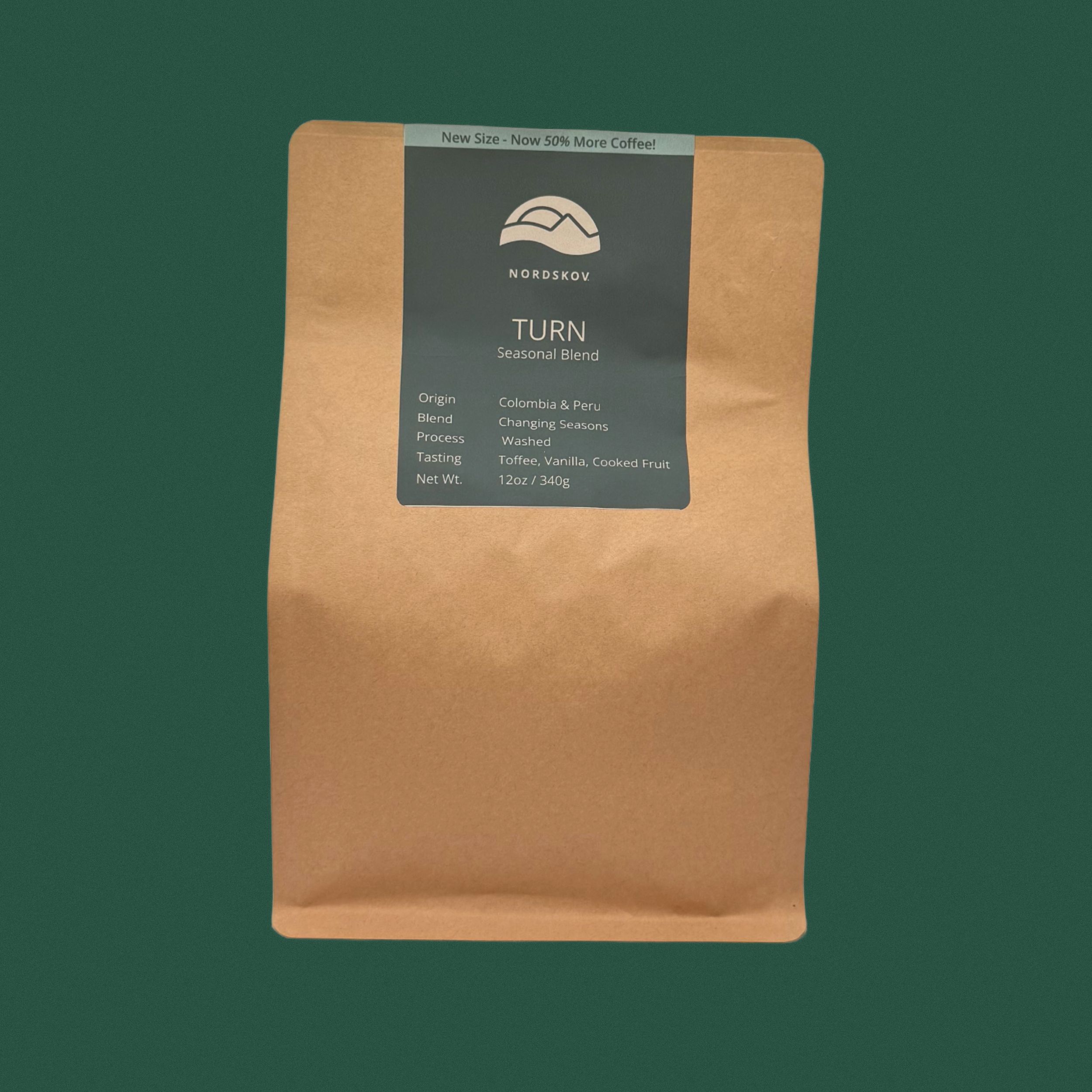 Bag (front view) of Nordskov TURN coffee blend