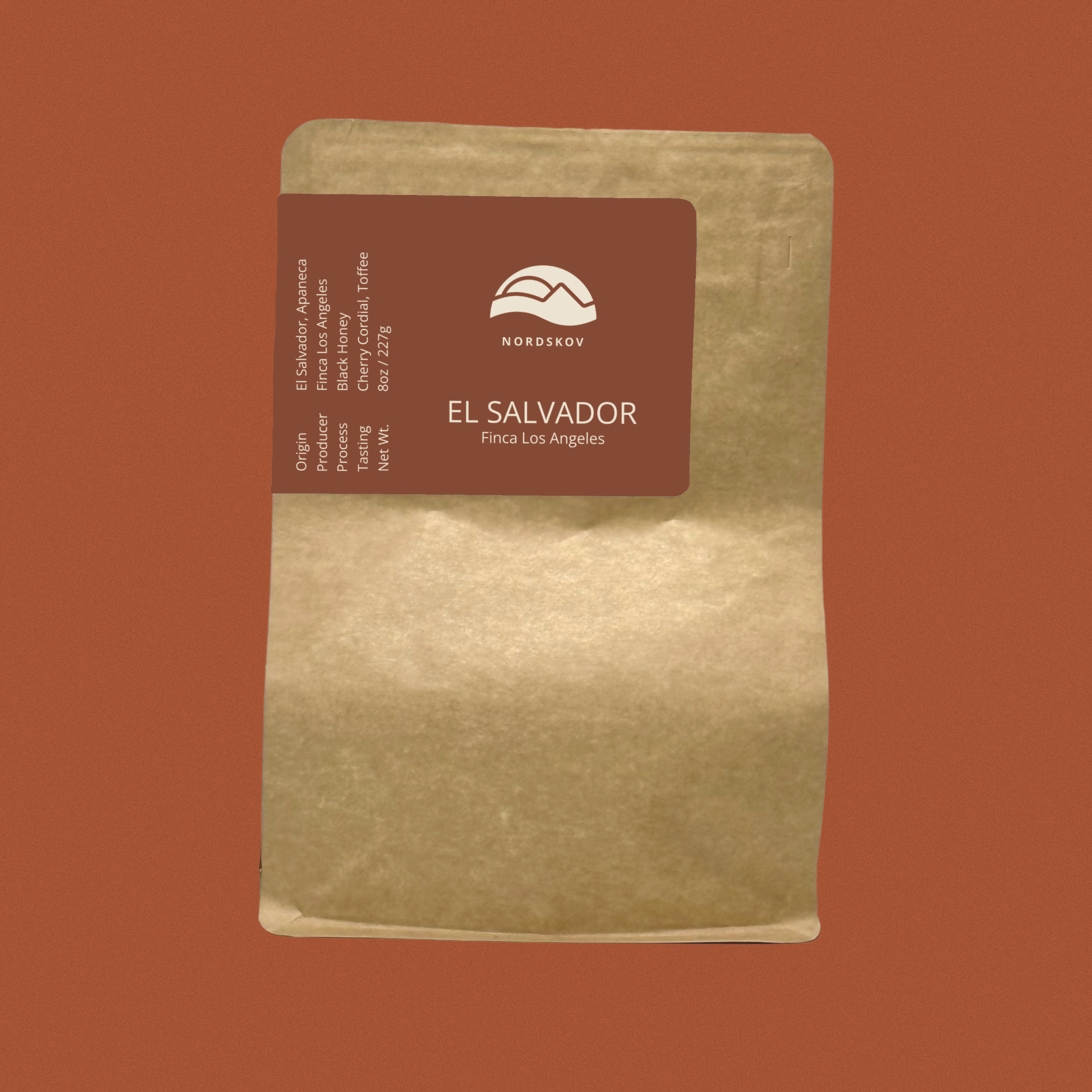 El Salvador Finca Los Angeles coffee beans - view of front of bag