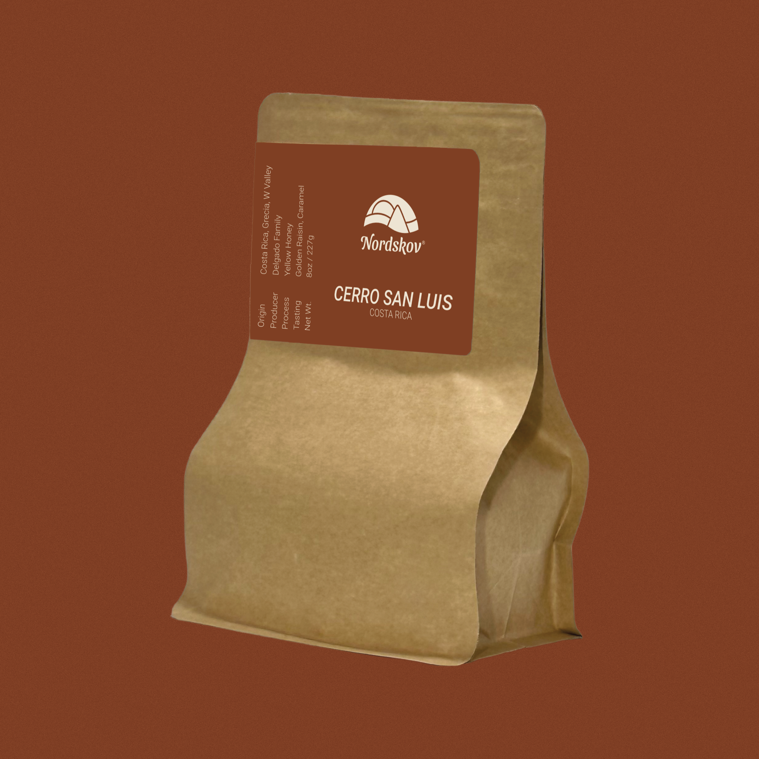 Nordskov Costa Rica Cerro San Luis coffee bag side