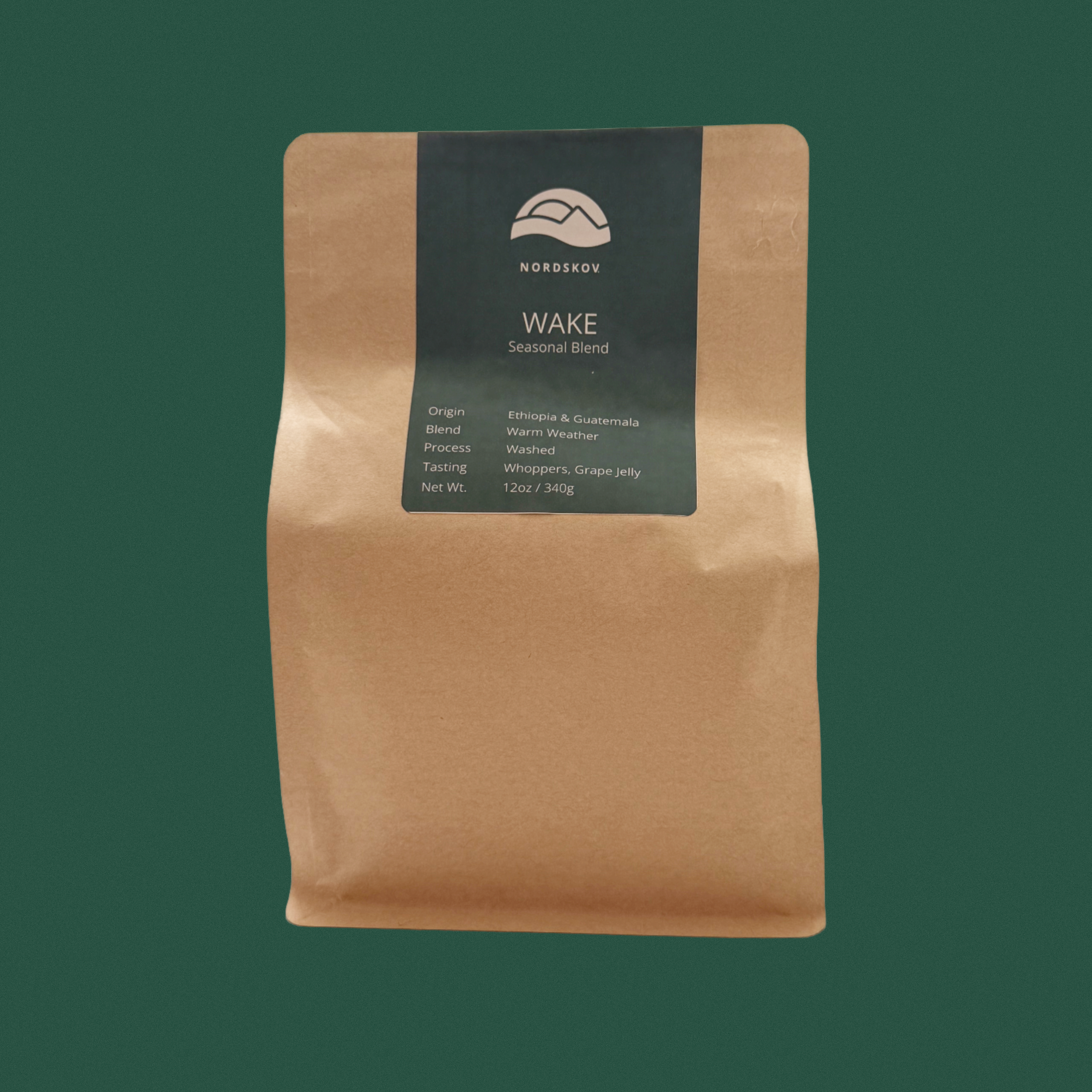 2026 bag of Nordskov WAKE seasonal blend coffee