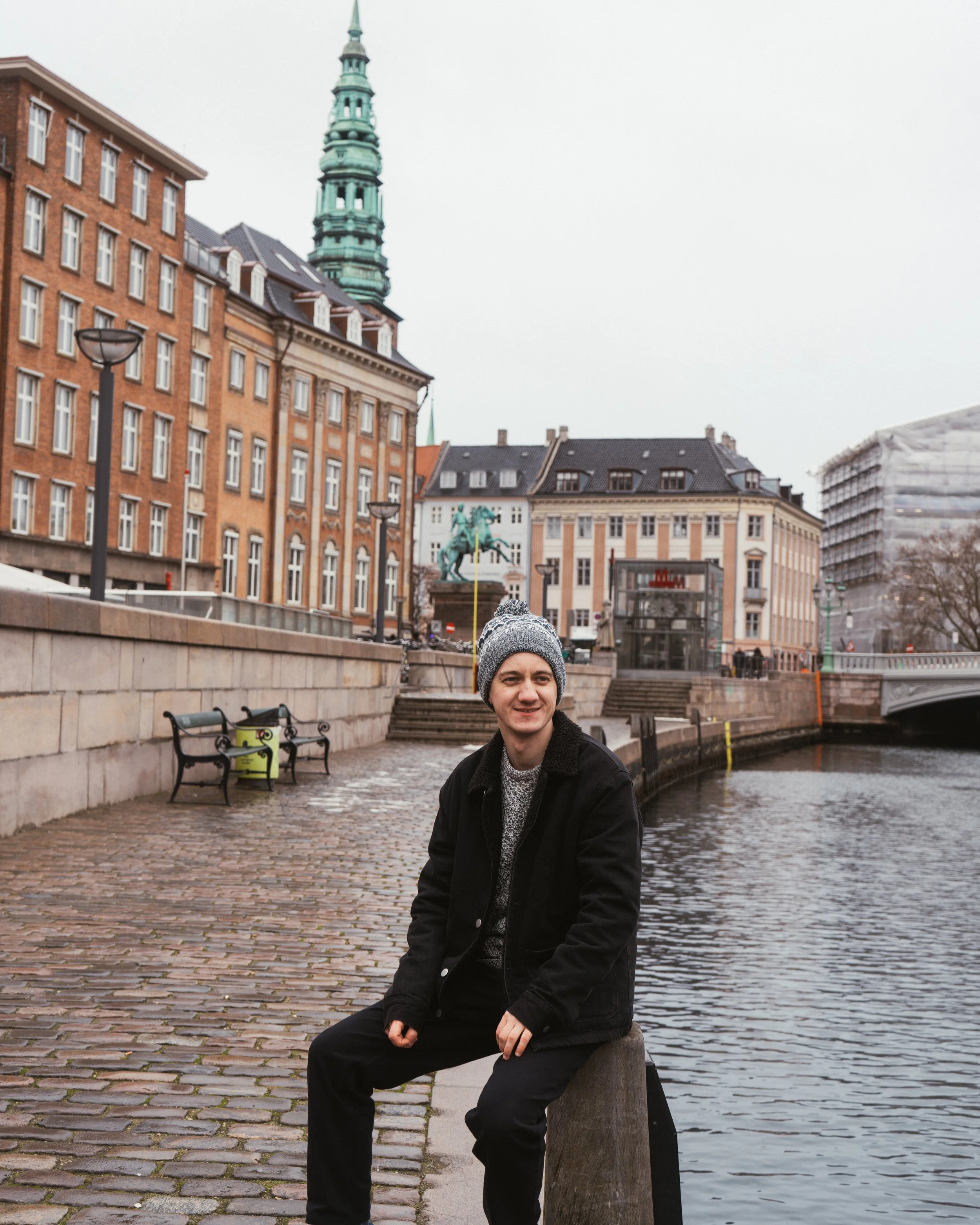 Lifestyle portrait of a male tourist in Copenhagen