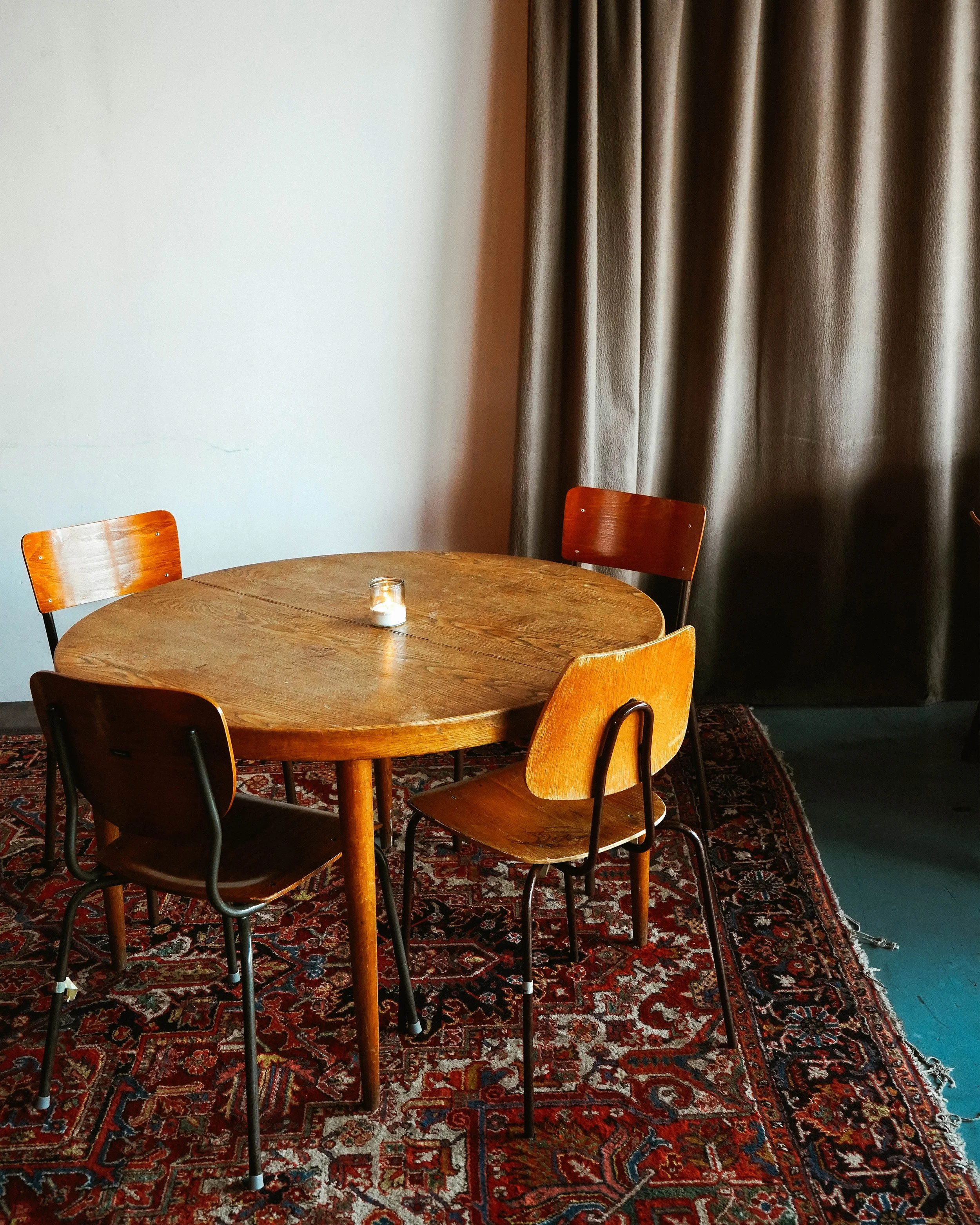 Wide-angle hospitality interior photography showcasing restaurant layout, light, and mood, captured in Copenhagen.