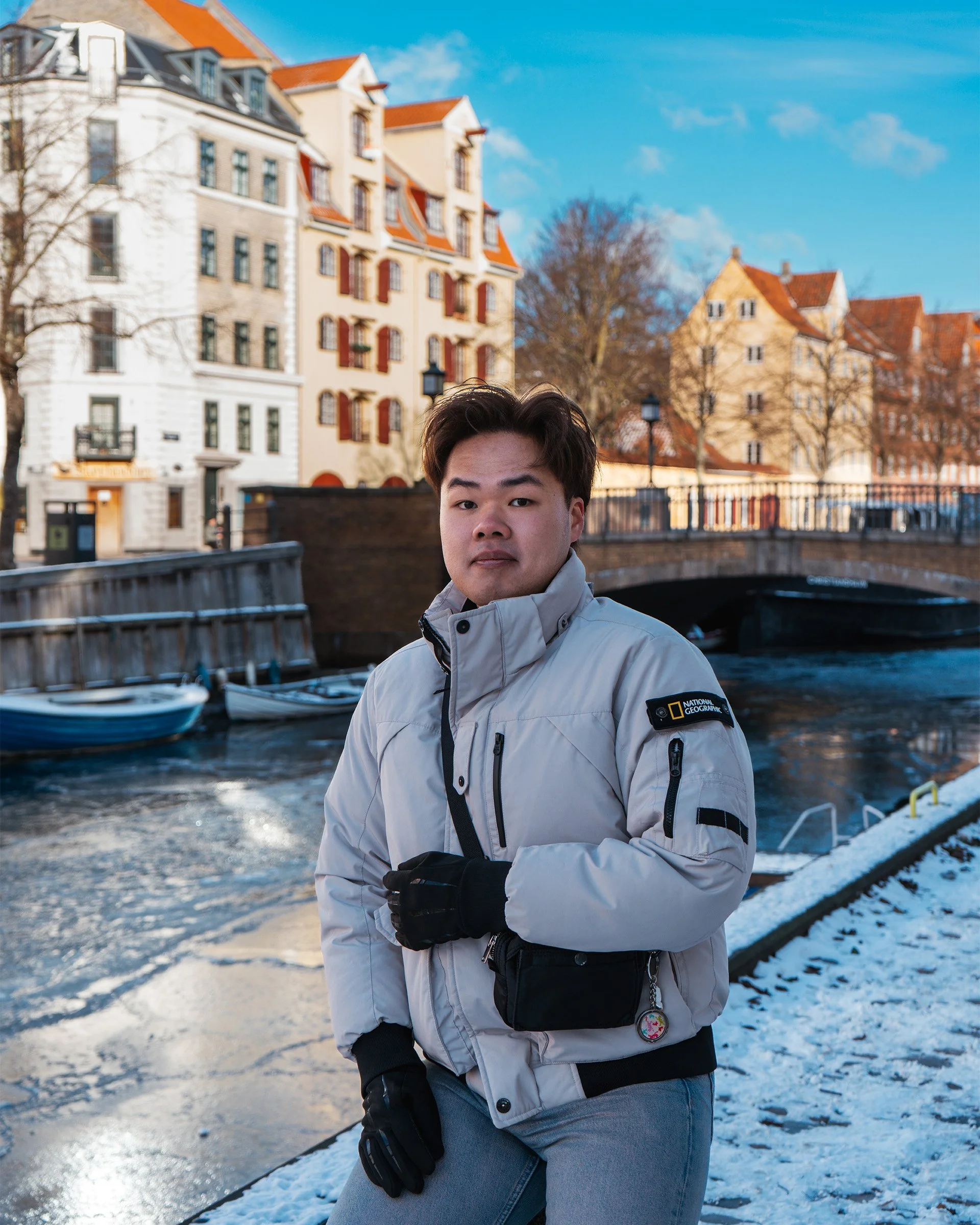Male tourist enjoying a day in Copenhagen