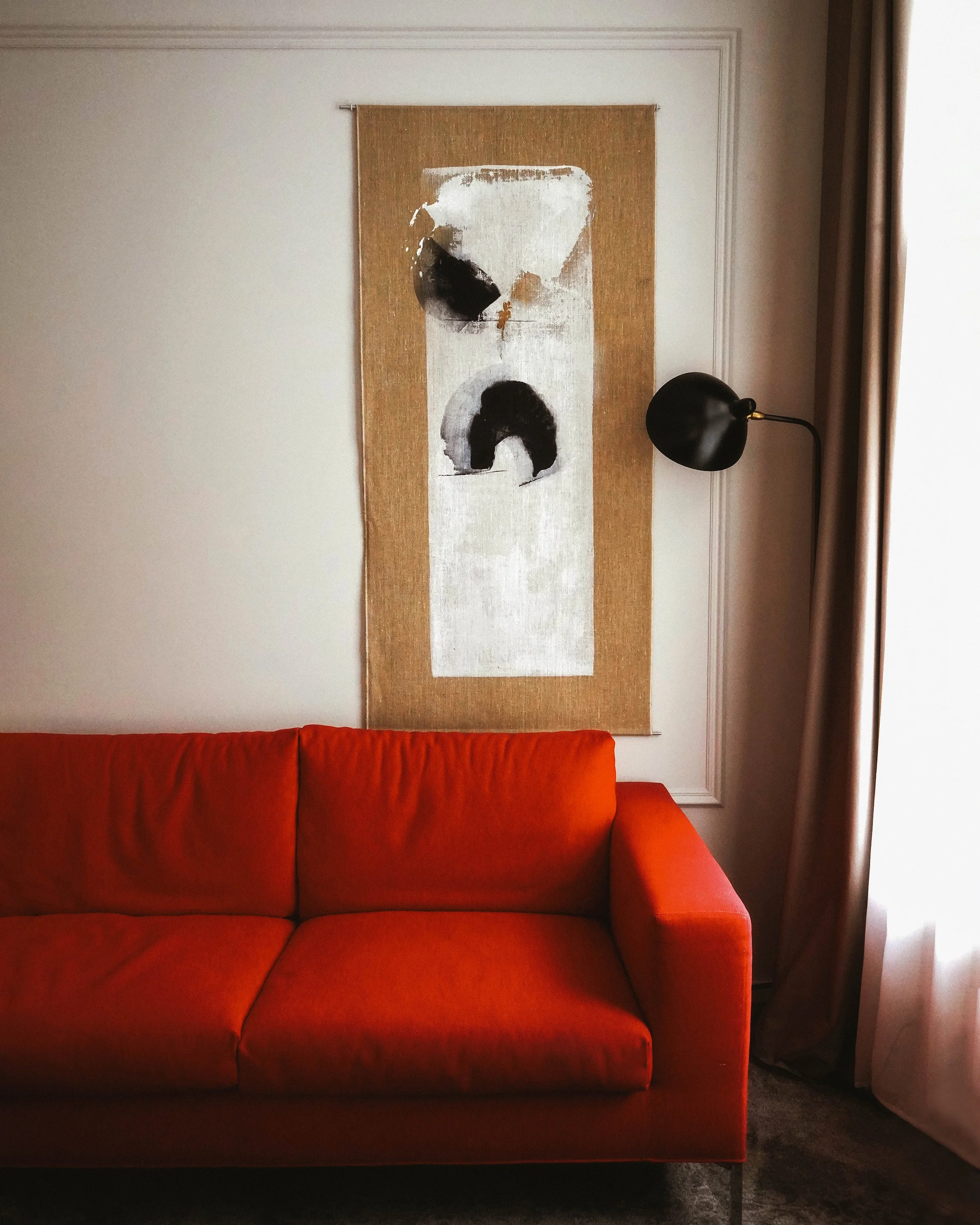 Boutique hotel room interior photographed with an editorial and lifestyle approach focused on comfort and design.