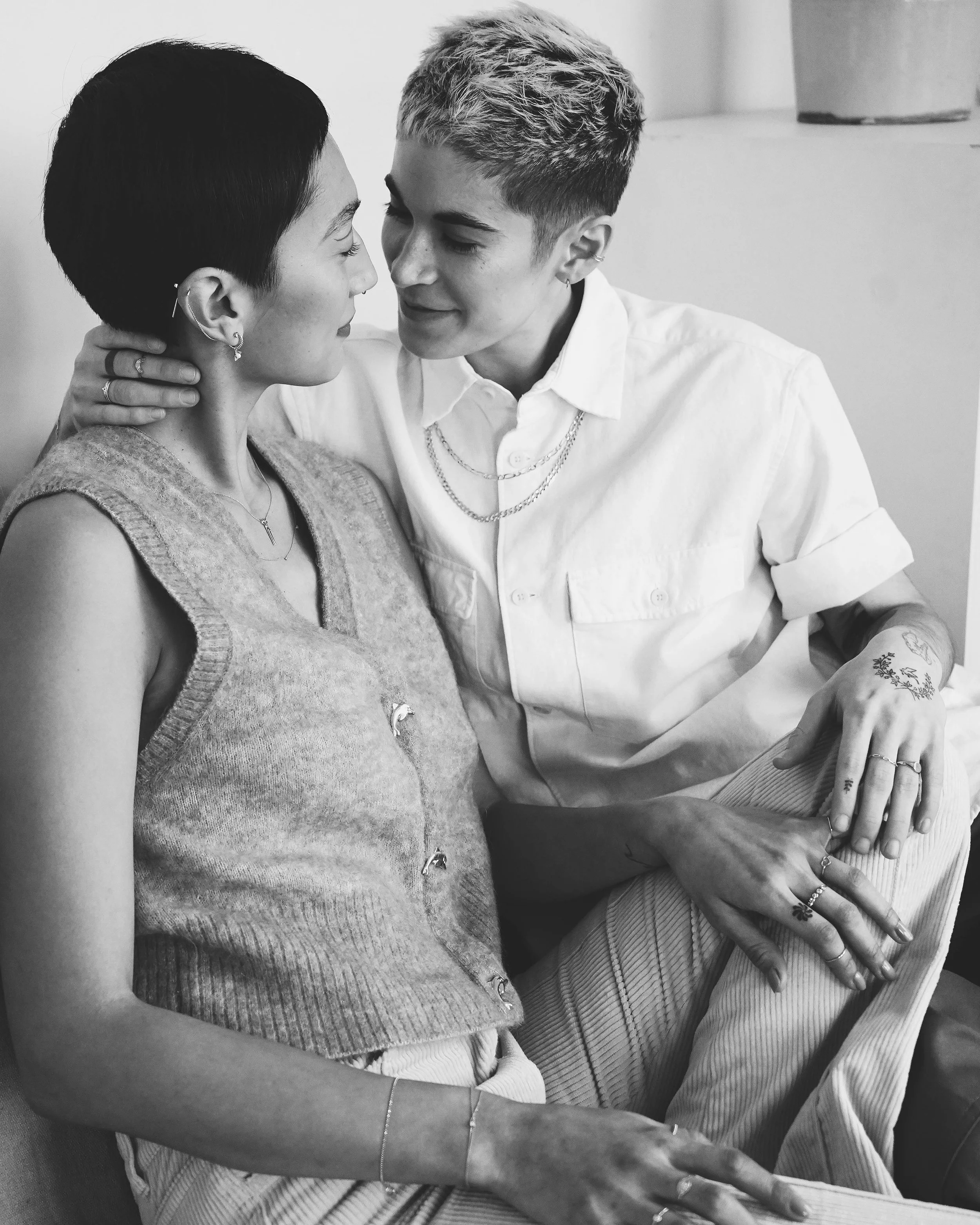 lgbtq+ queer gay lesbian couple inclusive portrait in Copenhagen