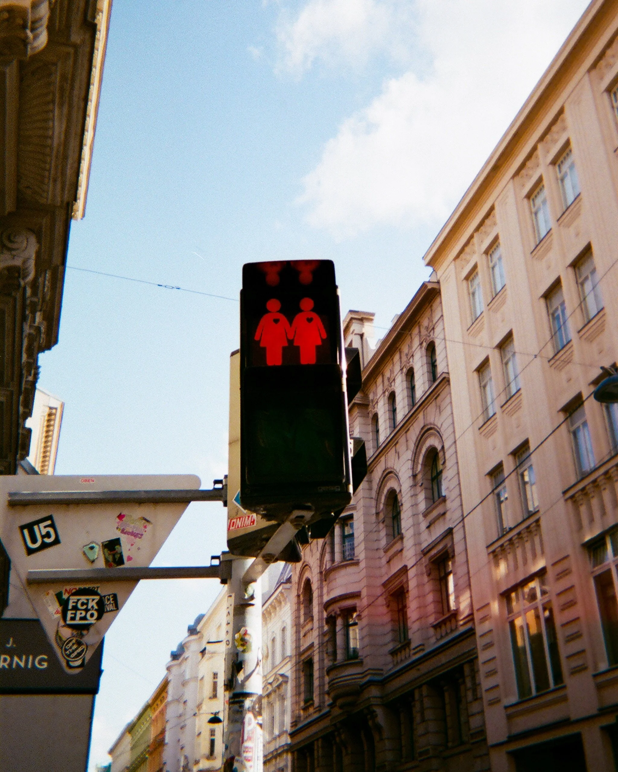 Historic architecture and streets in Vienna, Austria