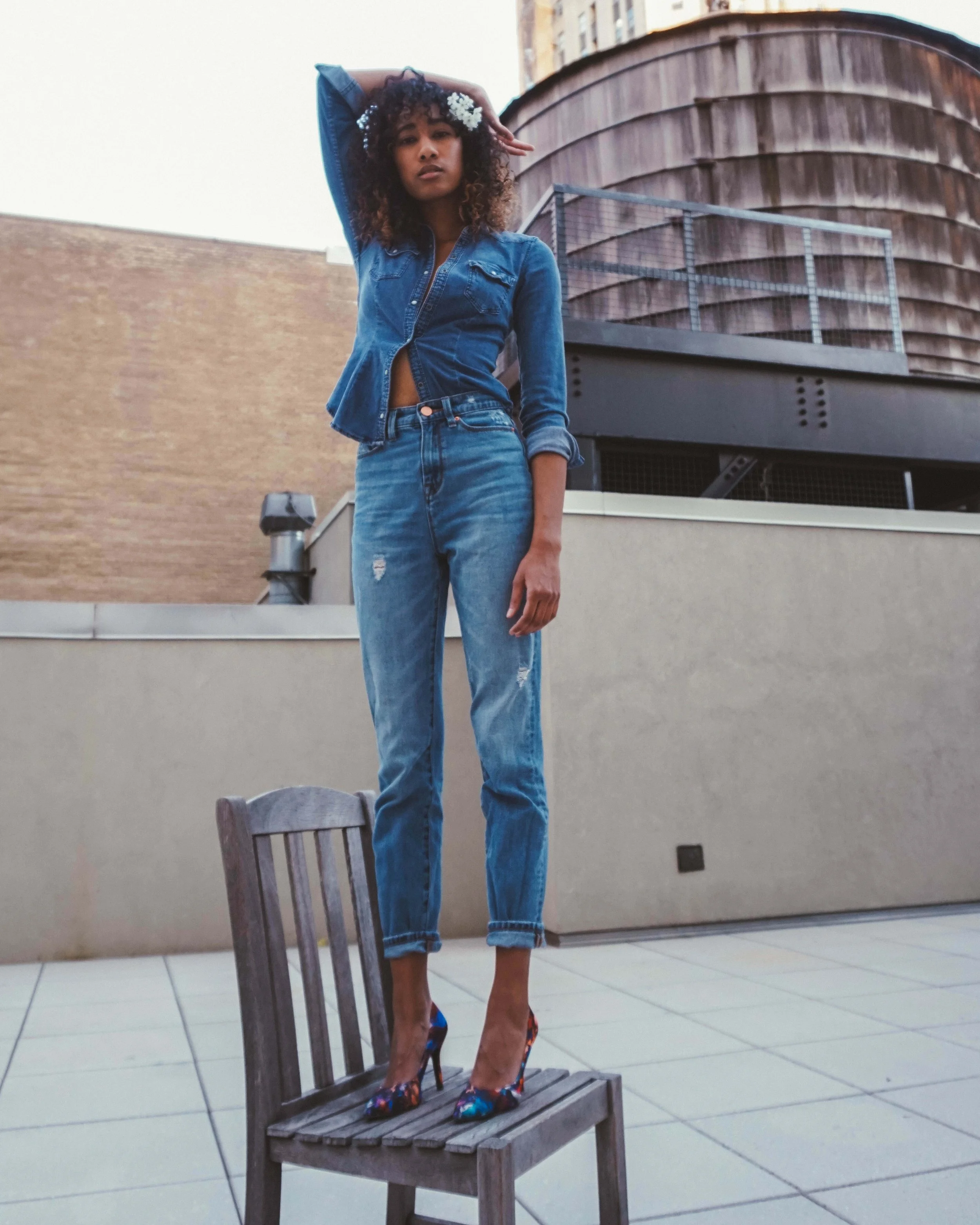 Professional model portrait with natural expression and soft lighting