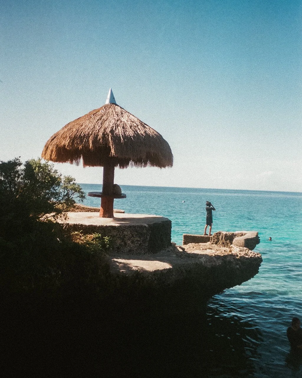 Tropical island scenery and turquoise water in the Philippines