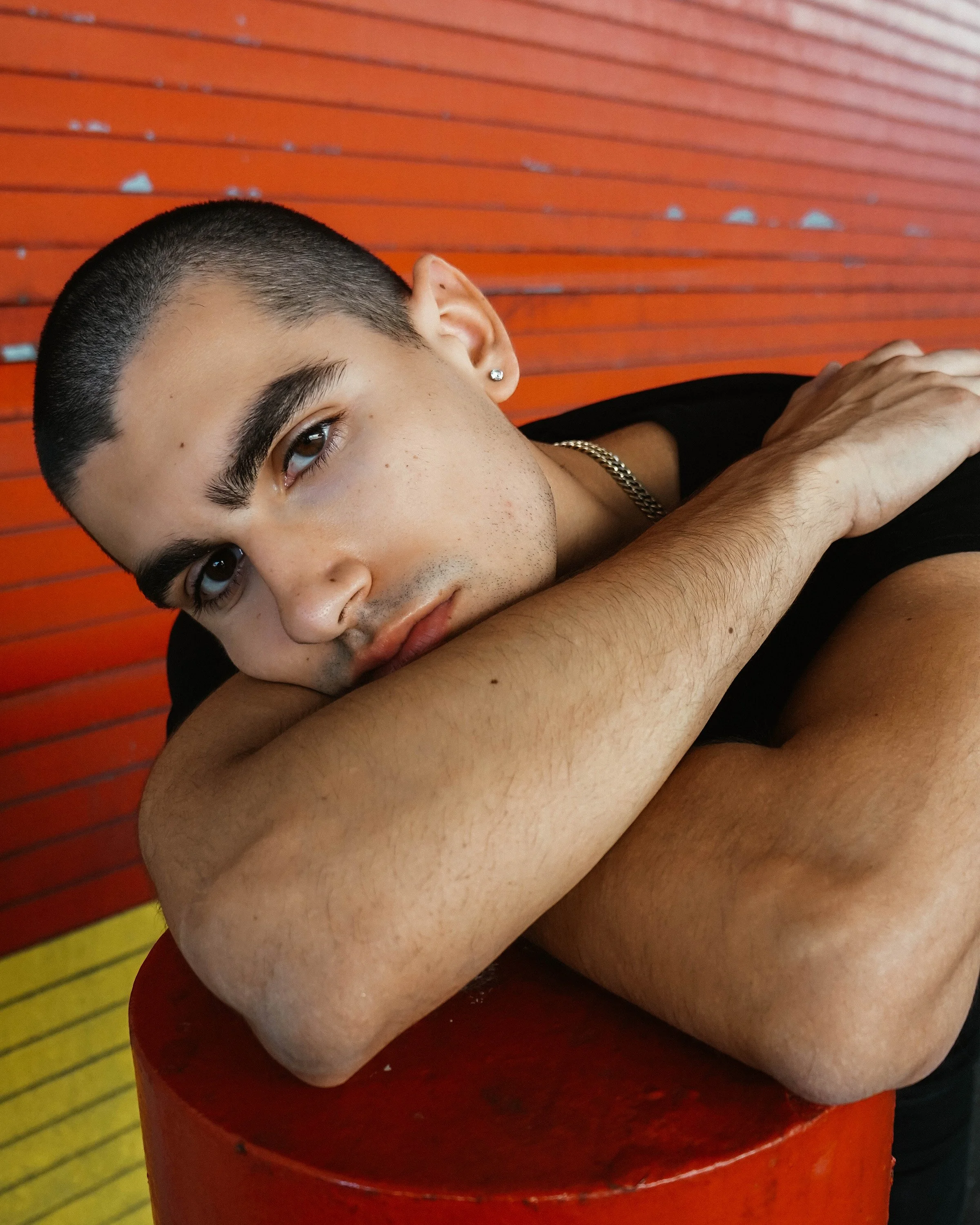 Copenhagen studio shoot for fashion campaign, combining model portraits with clean, editorial composition.