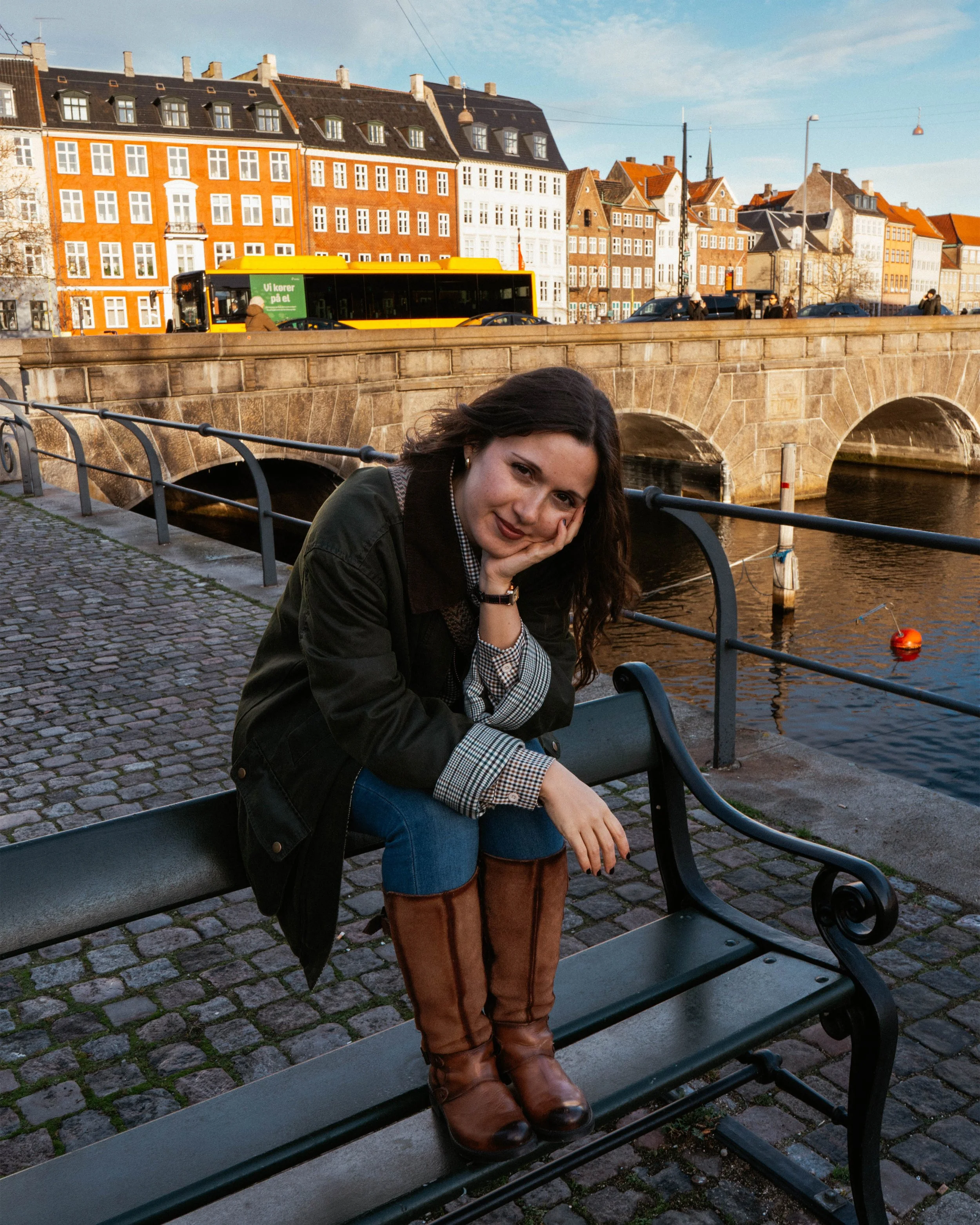 Street-style tourist photography capturing everyday life, movement, and atmosphere in Copenhagen, photographed with an editorial travel aesthetic.
