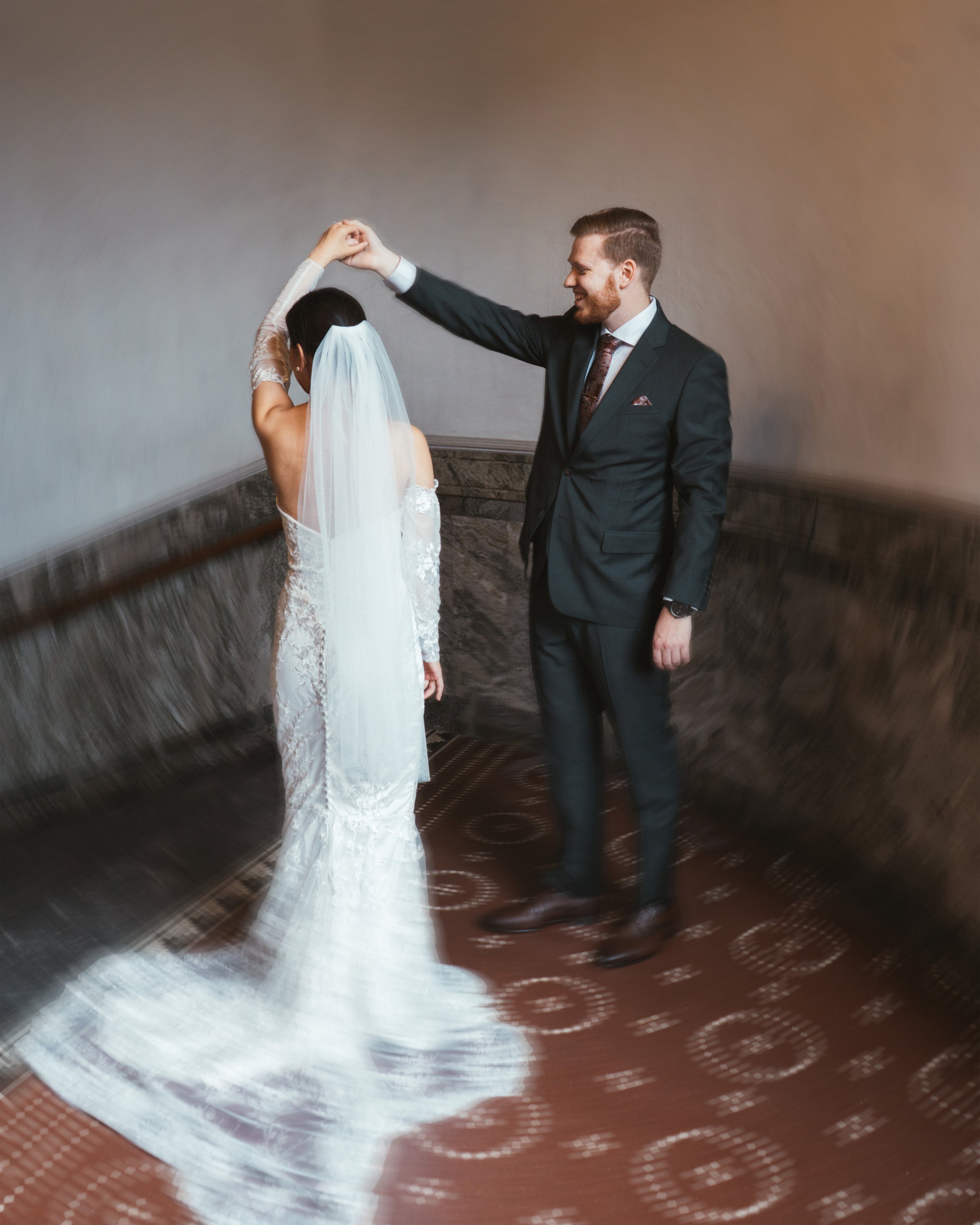 Bride and groom portrait during a wedding in Copenhagen, photographed by a Copenhagen wedding photographer