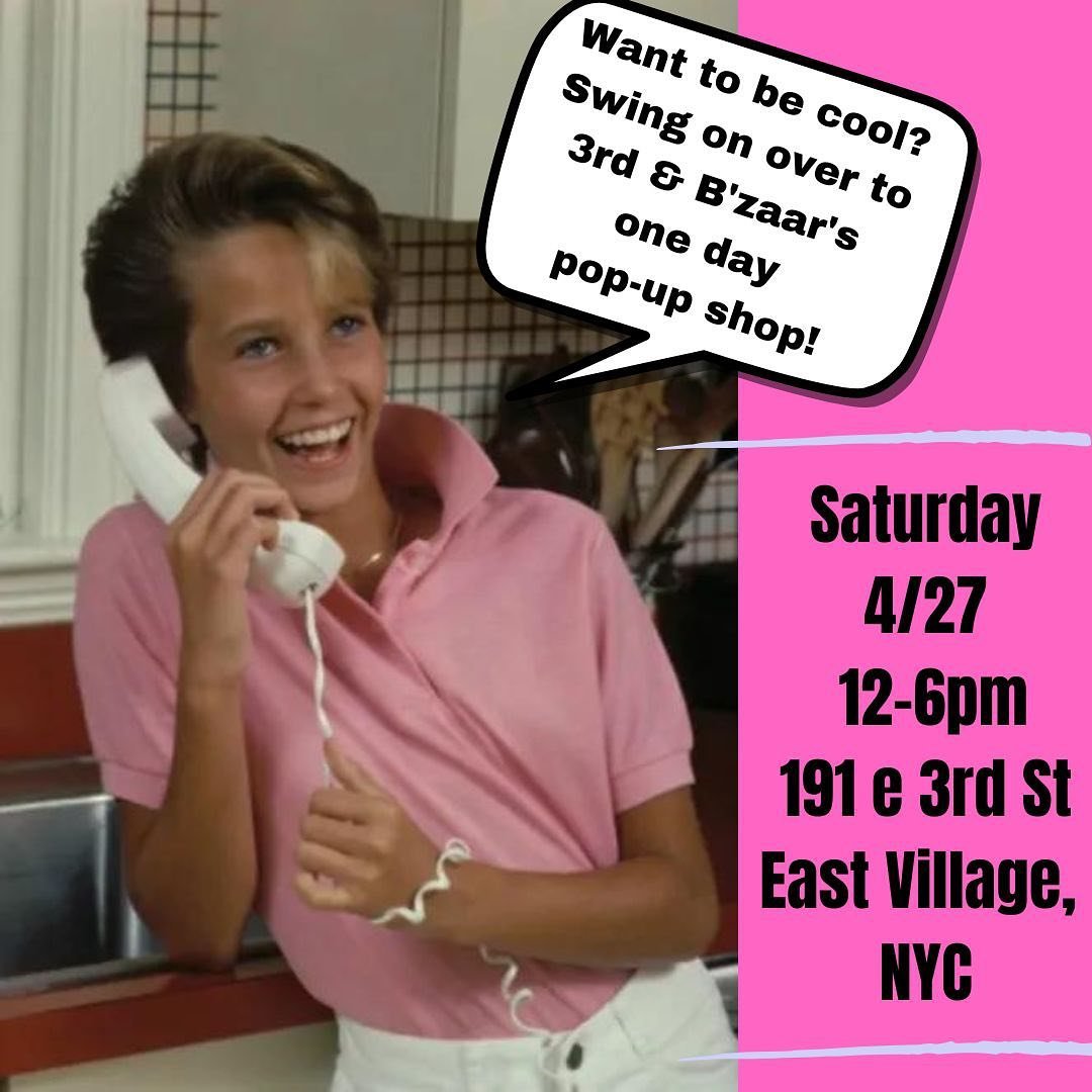 This Saturday from 12-6pm!!
Come hang with us @3rdandbzaar !!

@artbycarpo 
@autumnsfunhouse 
@displaybydelphine 
@evvintagecollective 
@missfrizzdazzlevintage 
@newlinesny &amp;
@star666tyseven by @ninaburns will be popping up!

And we&rsquo;ll be s