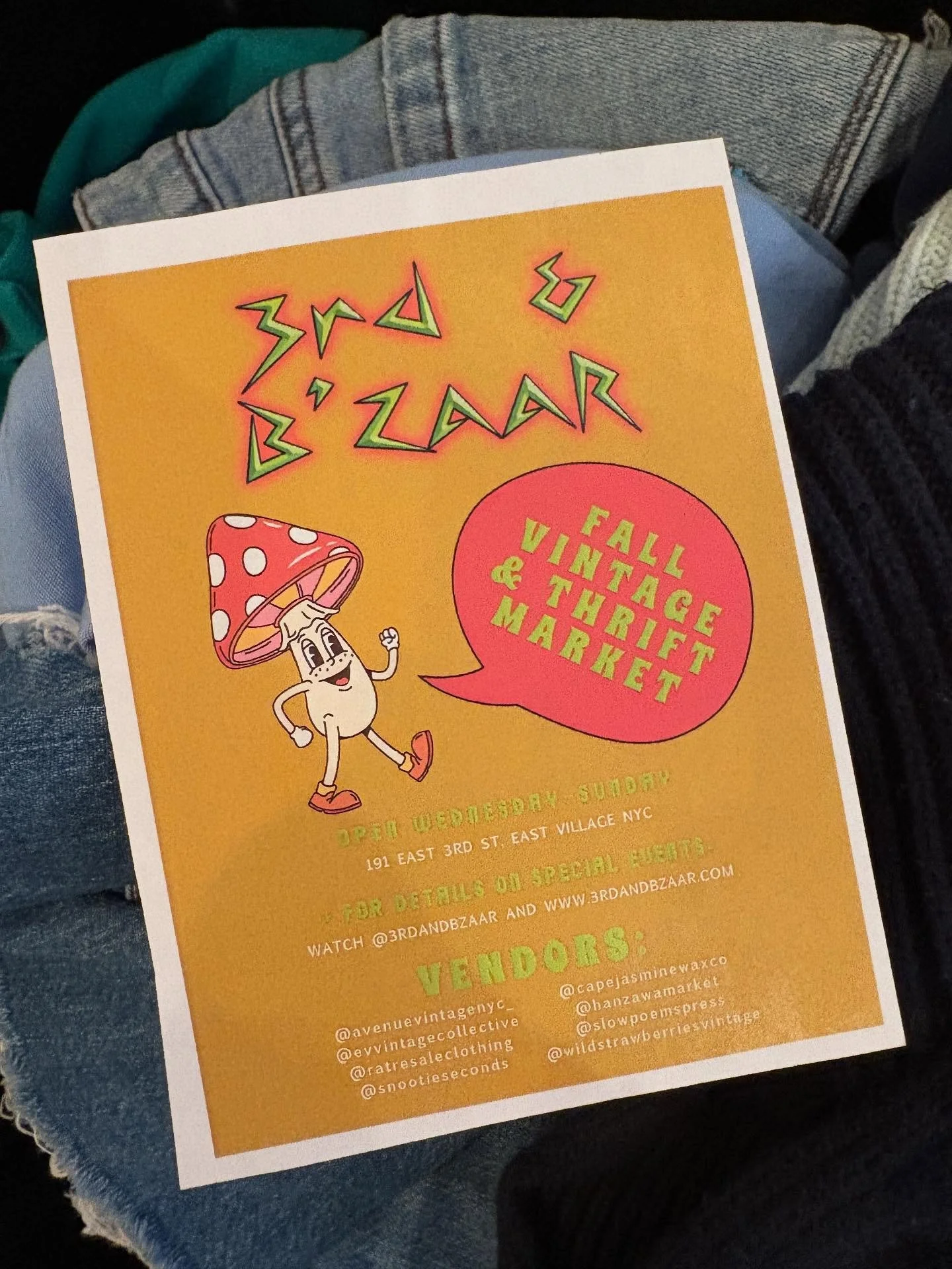 What a weekend! Thanks to all who came out &amp; shopped @3rdandbzaar 🧡

This is the last week to shop our current market line up!
Come get amazing vintage, preloved &amp; handmade items Wed-Sun from:
@avenuevintagenyc_ 
@capejasminewaxco 
@evvintag