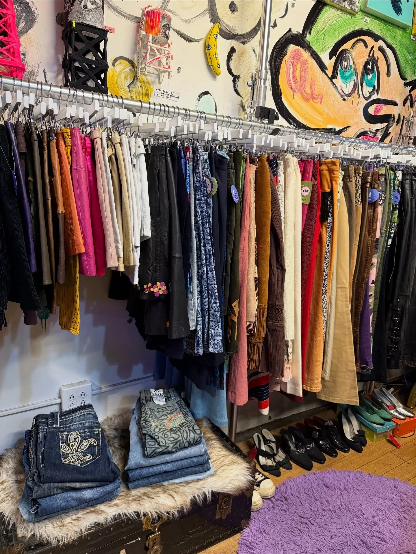 happy sunday! open today 12-7PM, lots of winter basics, skirts, pants, coats and more &mdash; visit @rosethread.nyc running the show all day long ❄️❣️