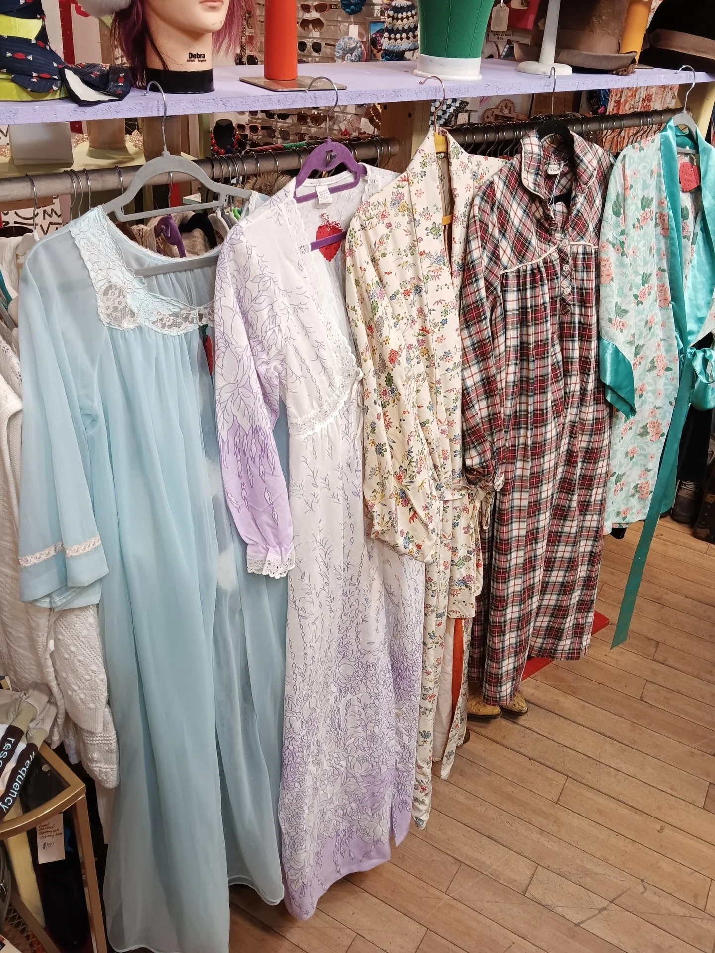 it&rsquo;s officially cold enough to walk around your apartment in a dramatic robe while holding a candlestick 🕯️get your robe on with these vintage beauties !! open today (Thursday) 1-7 PM ✨✨✨