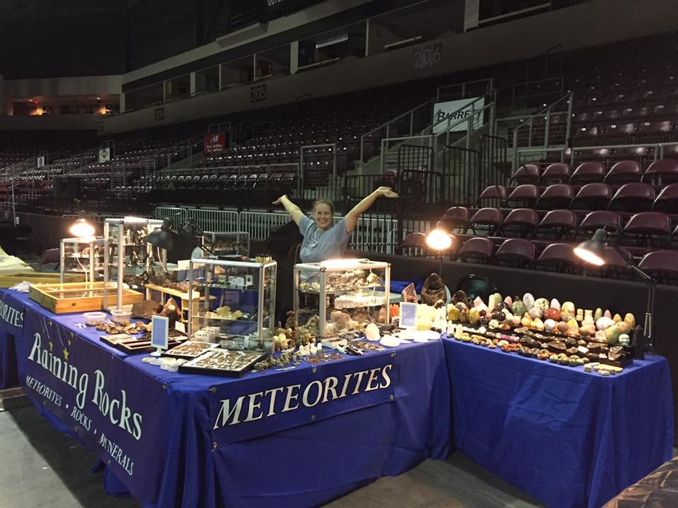 Suzanne of Raining Rocks at the 2017 Prescott Gem and Mineral Show