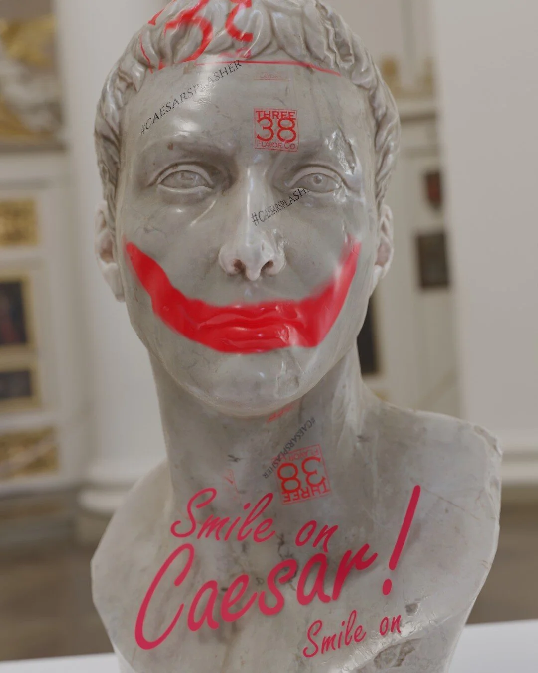 The man himself repping the product.
Put a smile on Caesar with Three38 Caesar Splasher. Available at your favorite Alberta liquor store.

Smile on Caesar, Smile on! 

#caesarsplasher #vodkacaesar #hotsauce #bust #juliuscaesar #smileoncaesar #caesar 