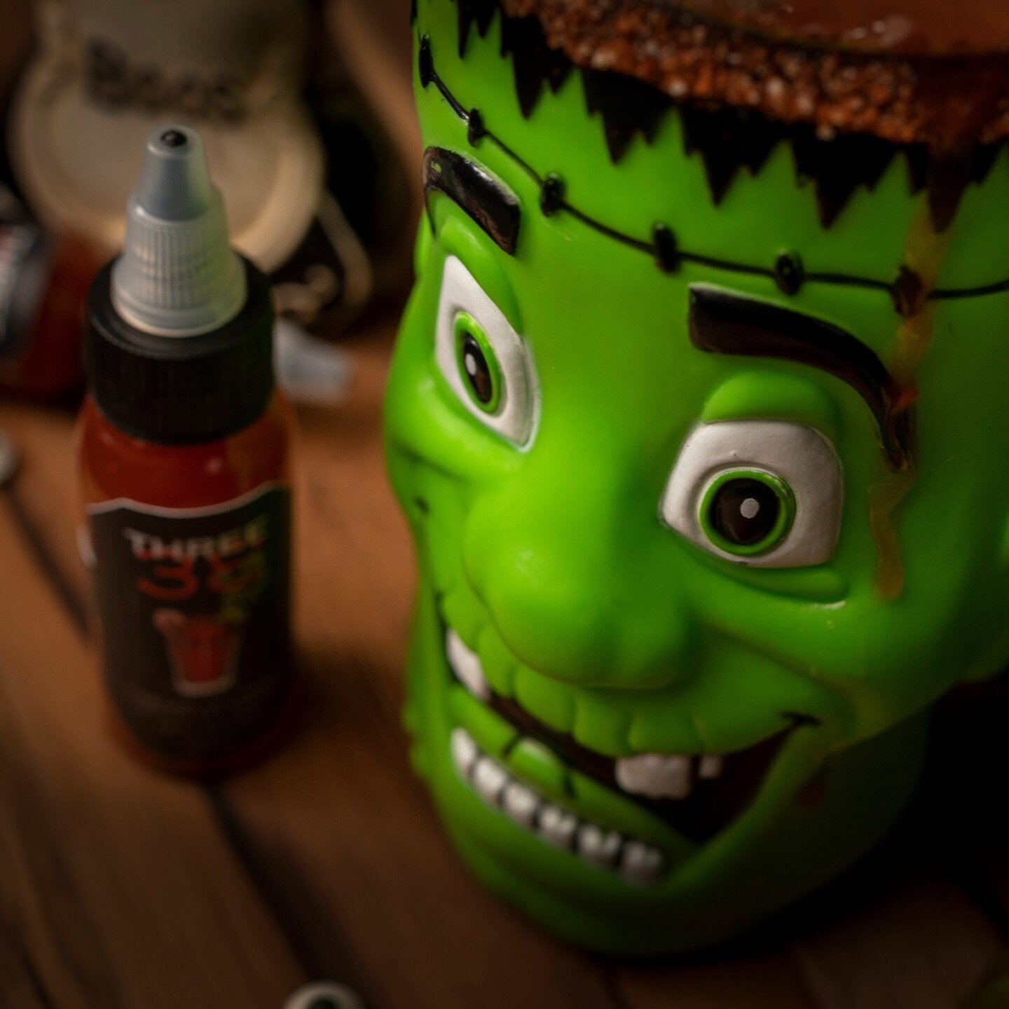 Frank wishes you a happy Halloween! May your Caesars be bloody and your boos be plentyful! 
Stay safe!

#bloodycaesar #caesar #vodka #halloween #scary #frankenstein #bloodymary #bevvy #three38flavorco #caesarsplasher