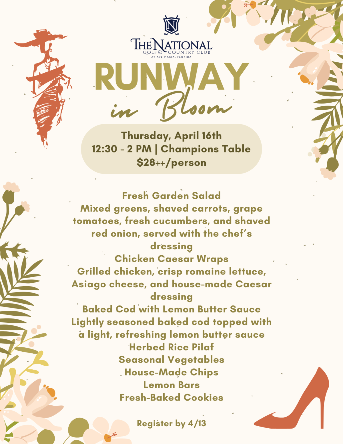 Runway in Bloom | Champions Table at The National