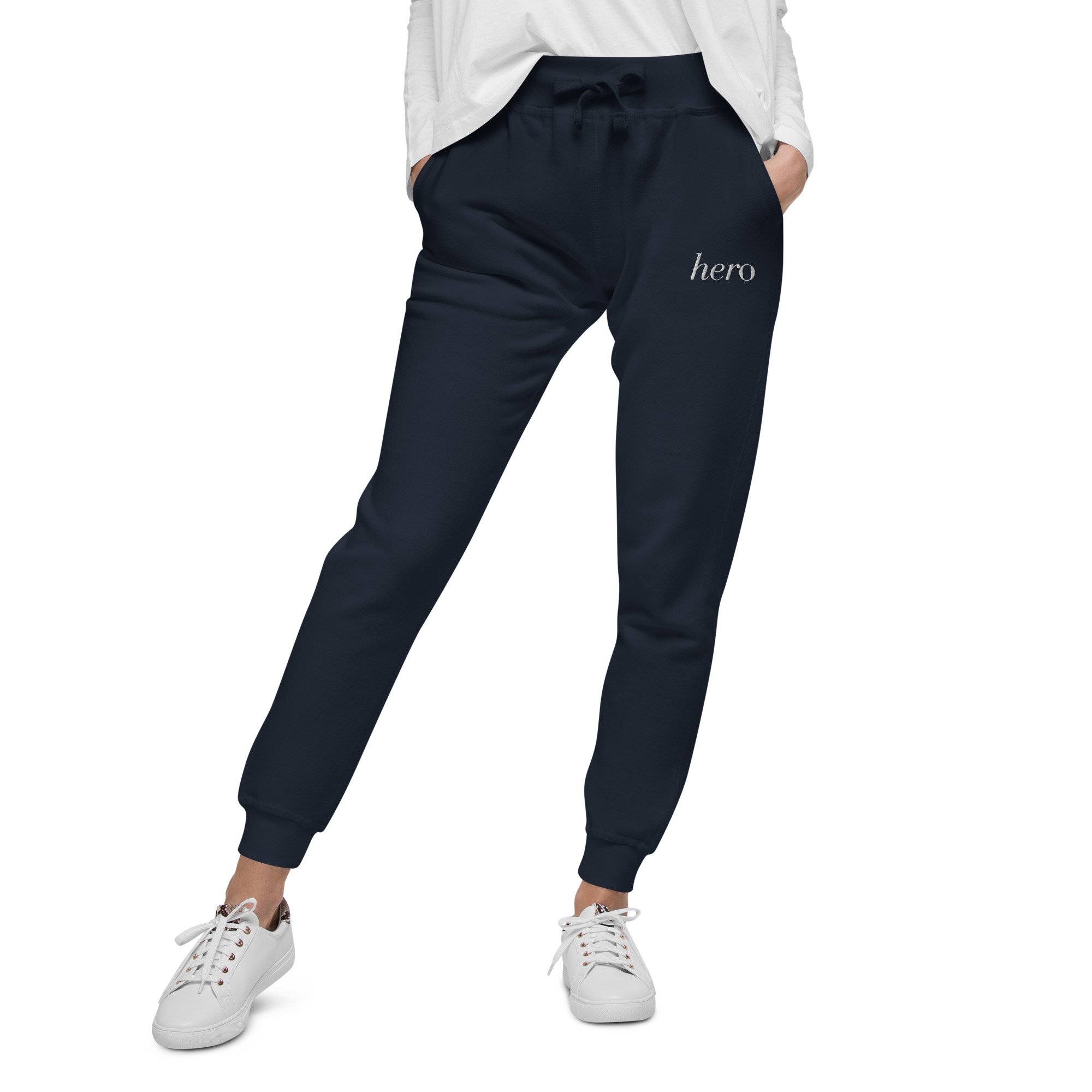unisex-fleece-sweatpants-navy-blazer-front-655d0ff9e1ce3.jpg