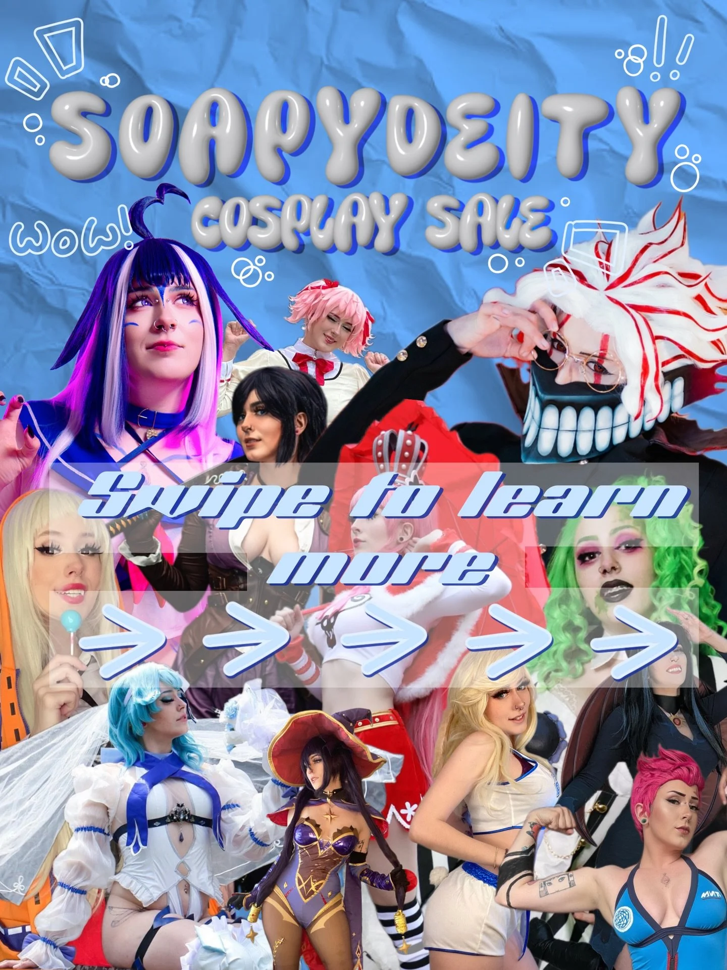 ✨ MY BIG COSPLAY SALE IS HERE ✨
I&rsquo;m clearing out some of my cosplay collection and these babies need new homes, sizes will range from XS&ndash;XL and I&rsquo;ll be listing a new group of cosplays every other week!
📦 Ships anywhere or pick up i
