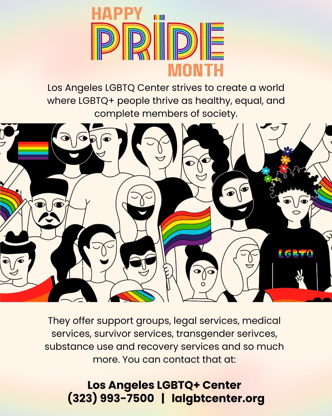 June is Pride Month and this month we want to highlight an organization that advocates for LGBTQ+ folk across Los Angeles. You may have heard of them -- the Los Angeles LGBTQ Center strives to create a world where LGBTQ+ people thrive as healthy, equ