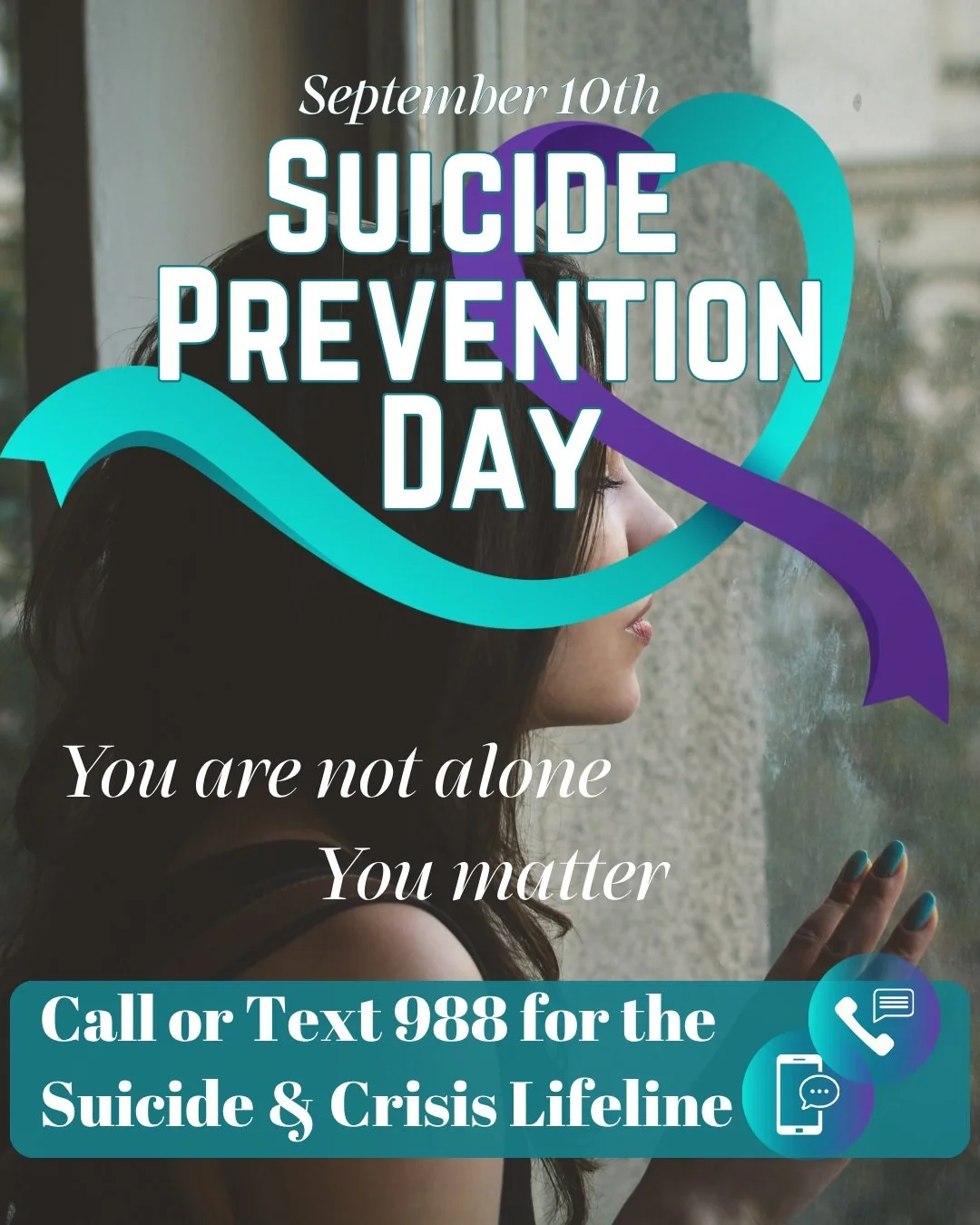 On September 10, we recognize Suicide Prevention Day by sharing a message of hope, connection, and solidarity with anyone who may be struggling. Remember, you are not alone, your life matters, and support is available. 

#SuicidePreventionDay #Connec