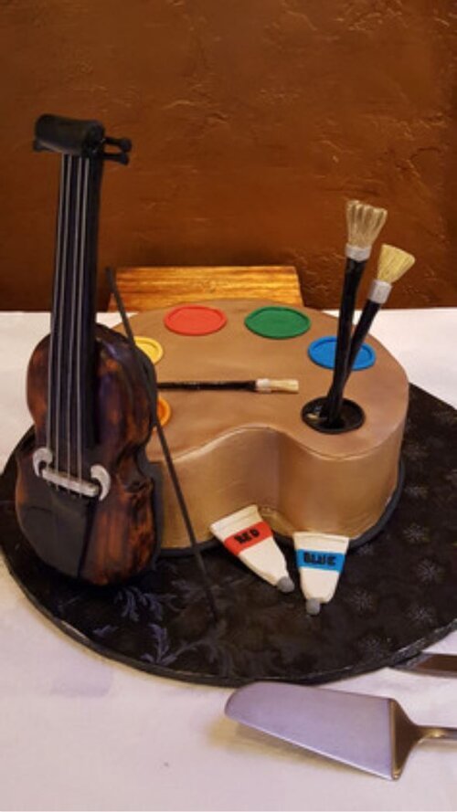  creative grooms cake looks like paint palette 