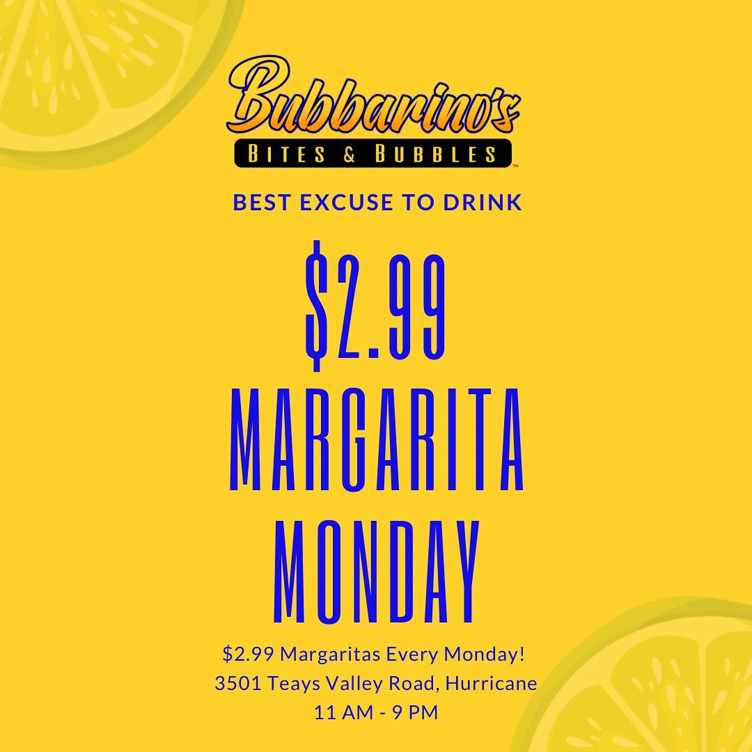 Come see us! 😎

📍 3501 Teays Valley Road, Hurricane 
💻 Order online - bubbarinos.com 
📞 Call now - 304.397.6037