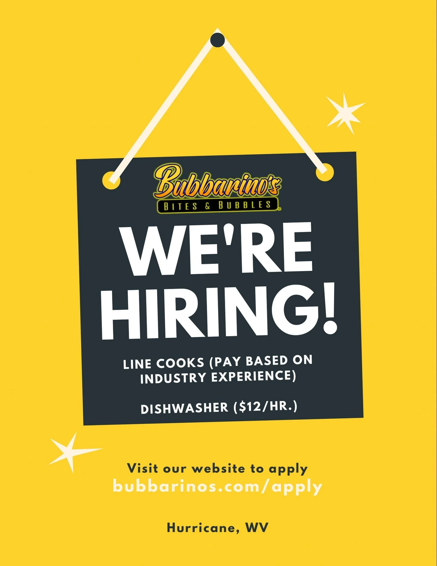 Join our team today! Message us or visit the URL on the graphic to apply. 😎