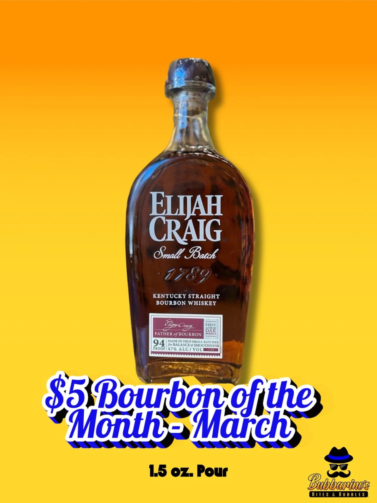New Bourbon of the Month at Bub&rsquo;s 😎

📍 3501 Teays Valley Road, Hurricane 
💻 Order online - bubbarinos.com 
📞 Call now - 304.397.6037