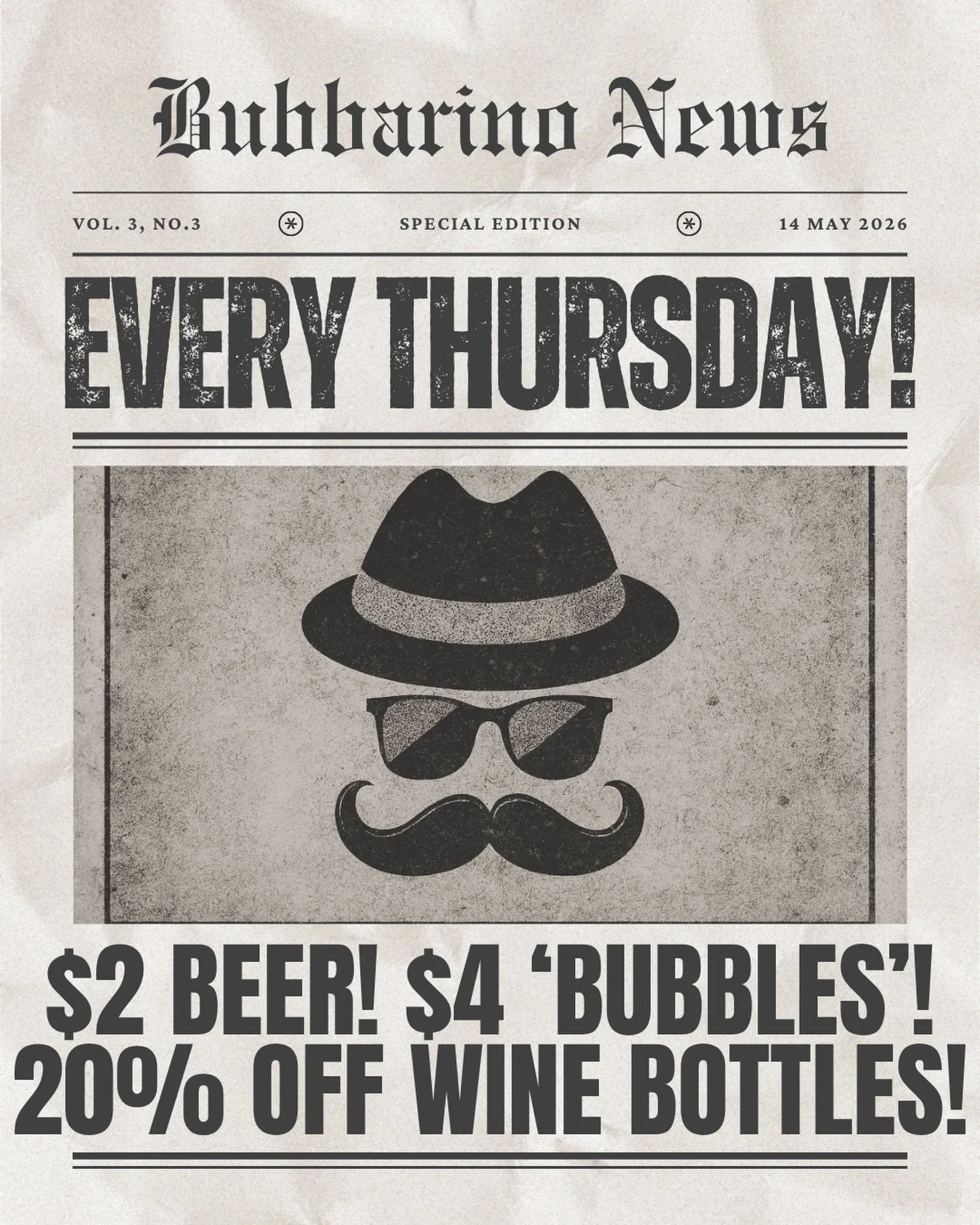 Thursdays at Bub&rsquo;s! 🍻

📍 3501 Teays Valley Road, Hurricane 
💻 Order online - bubbarinos.com 
📞 Call now - 304.397.6037