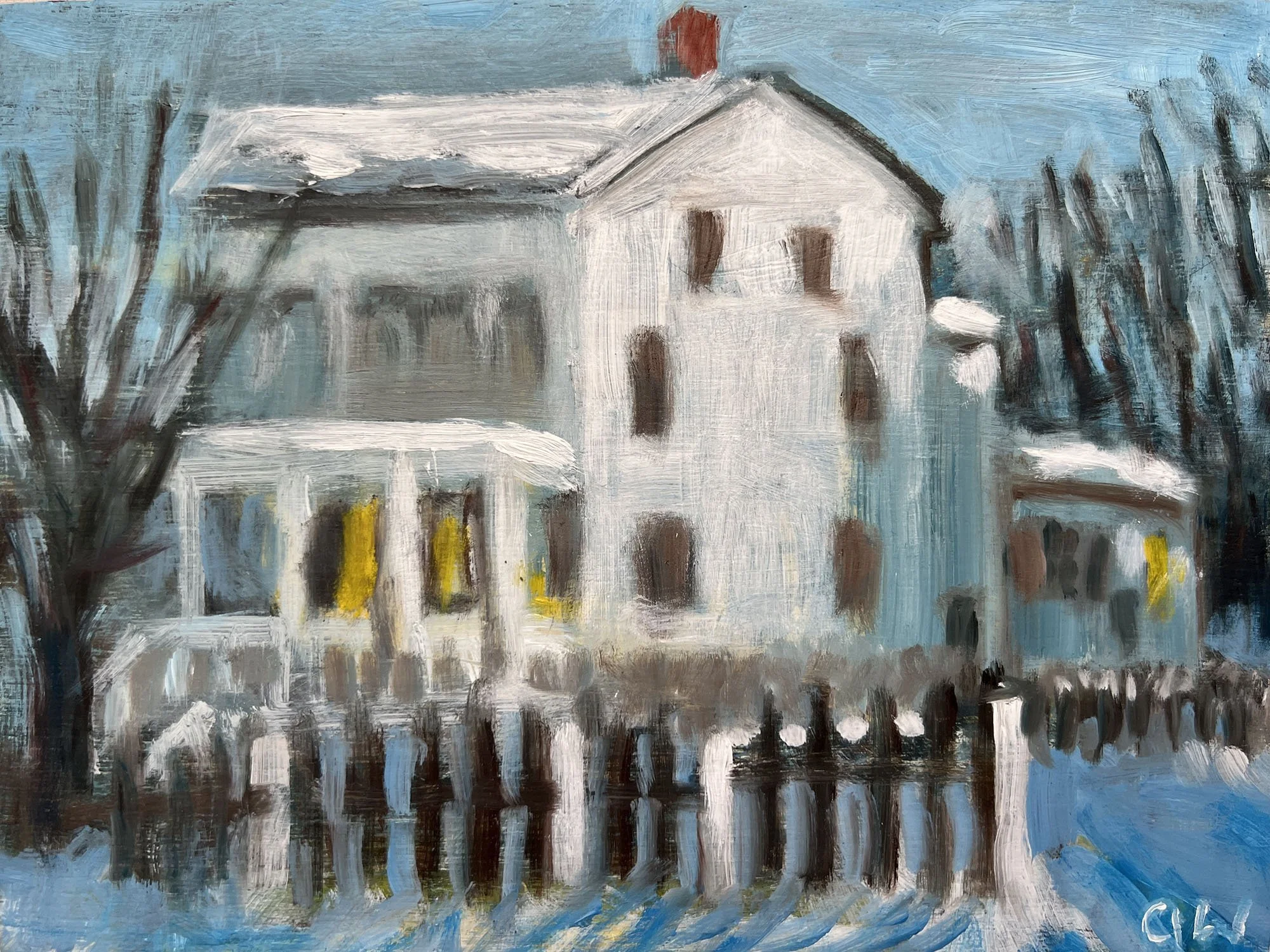 Hughsonville House,
Oil on wood.
6x8in.,
2026
