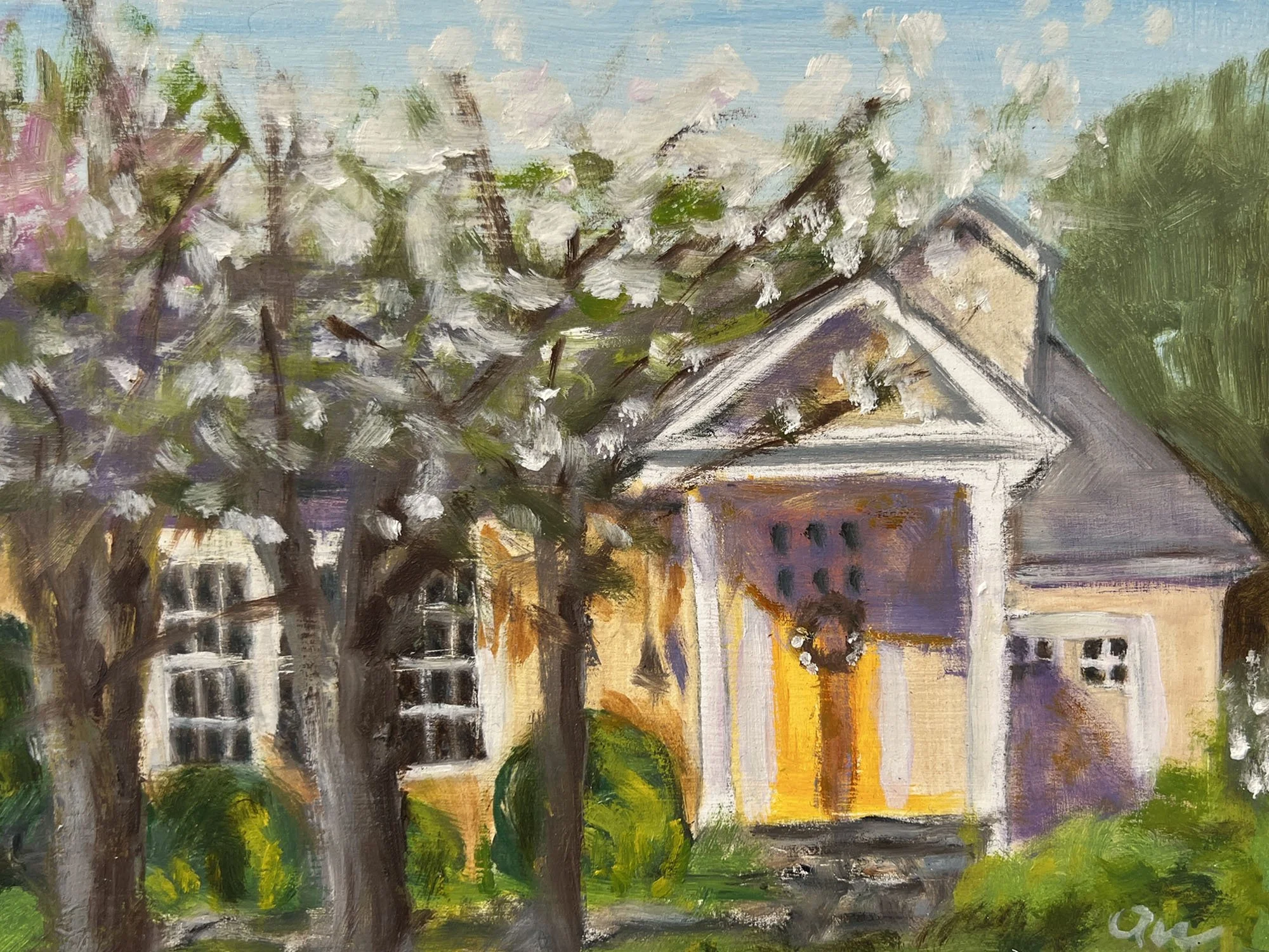 Spring Wreath,
Oil on wood.
6x8in.,
2026

