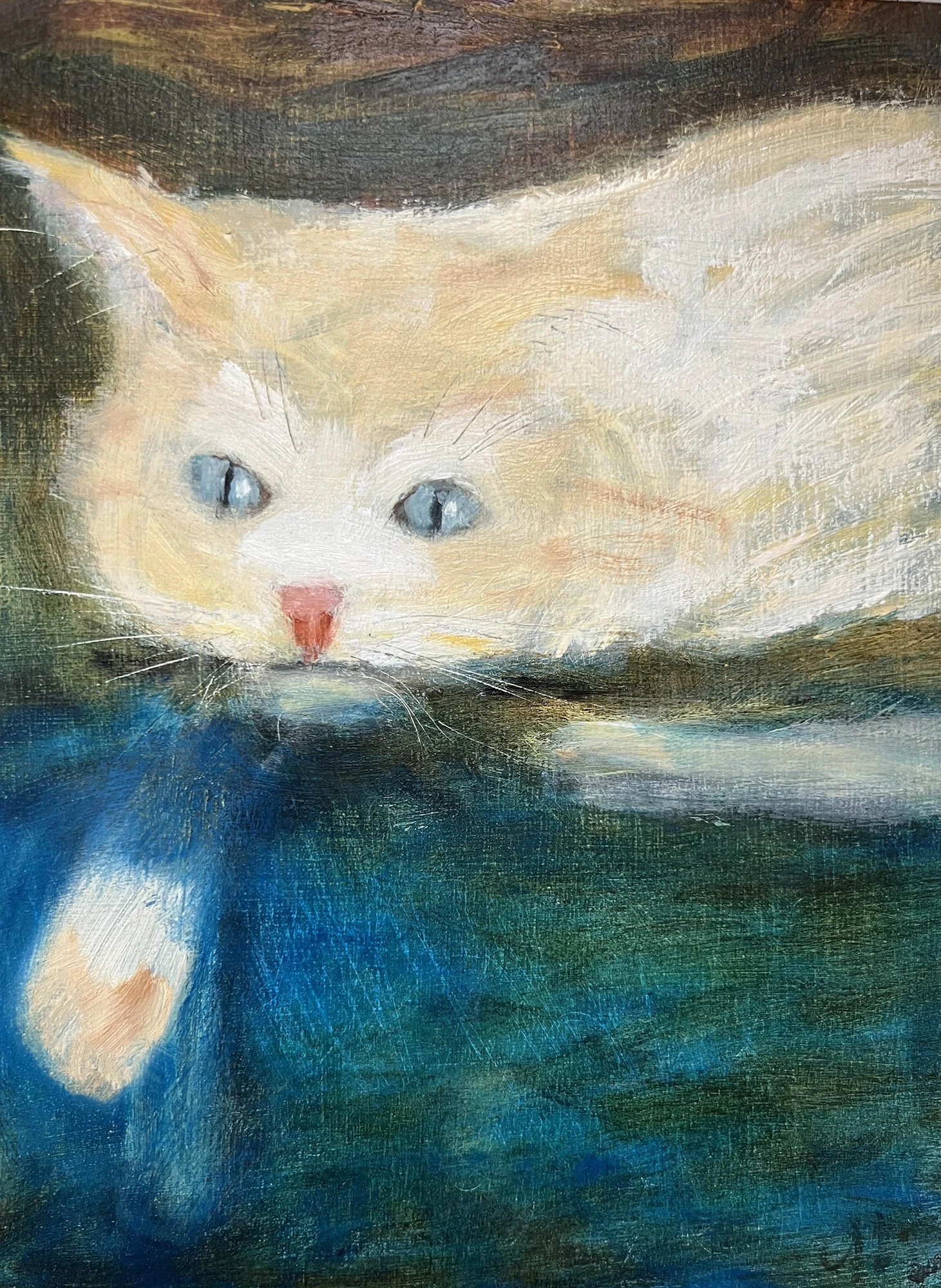Fluffy,
Oil on wood.
8x6in.,
2026
