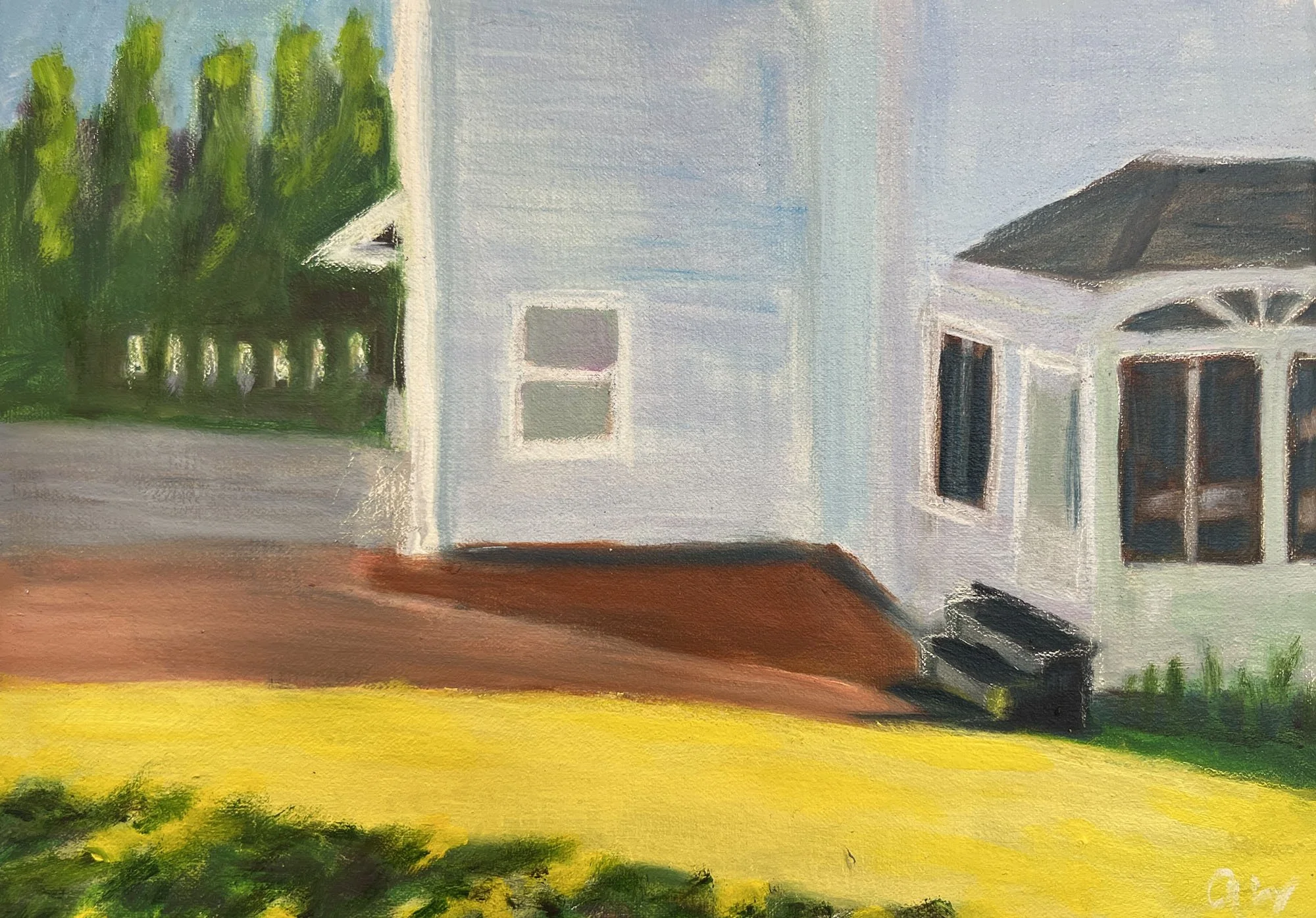 Sunny Yard,
Oil on canvas.
8x11in.,
2026
