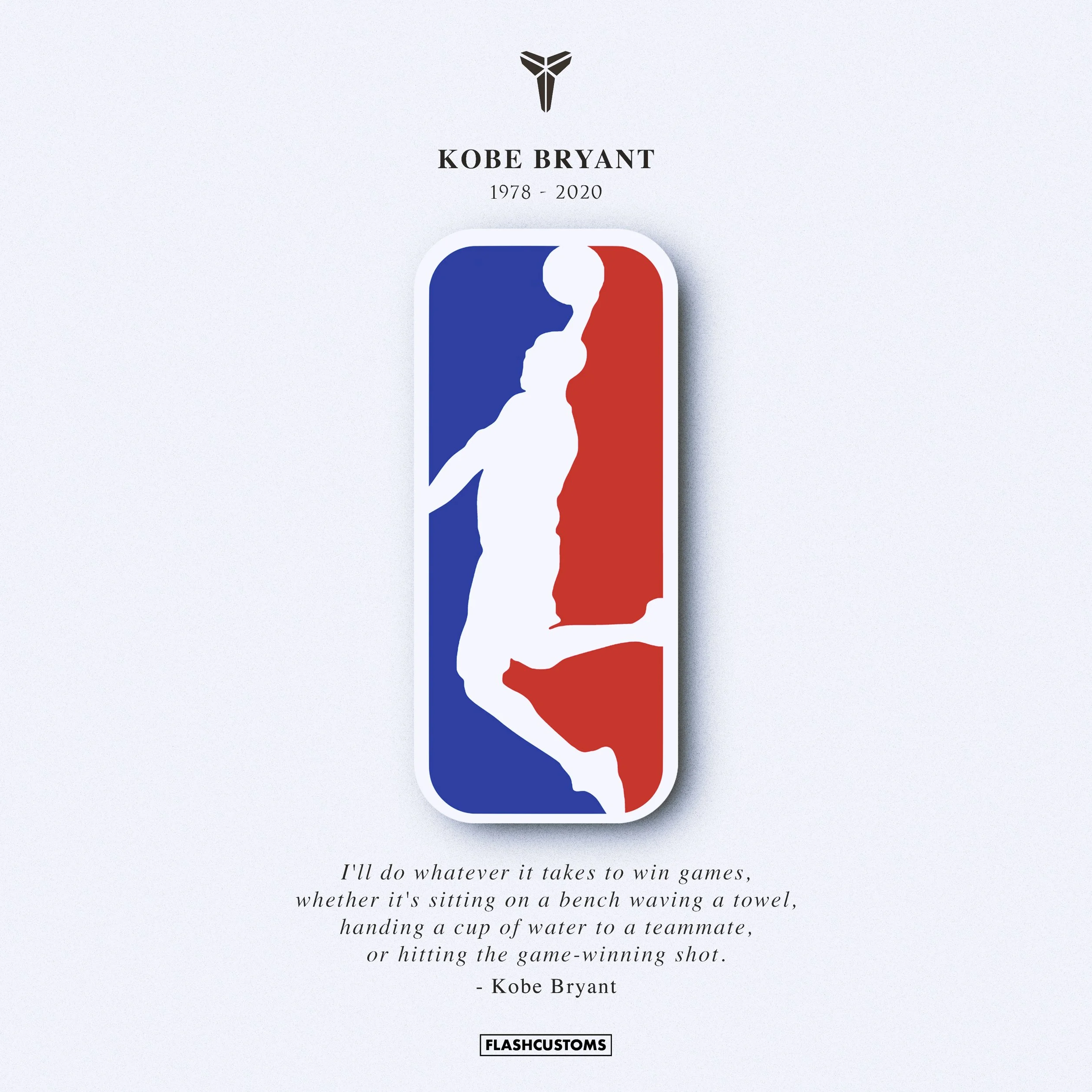 NBA logo concept and tribute design to the late Kobe Bryant